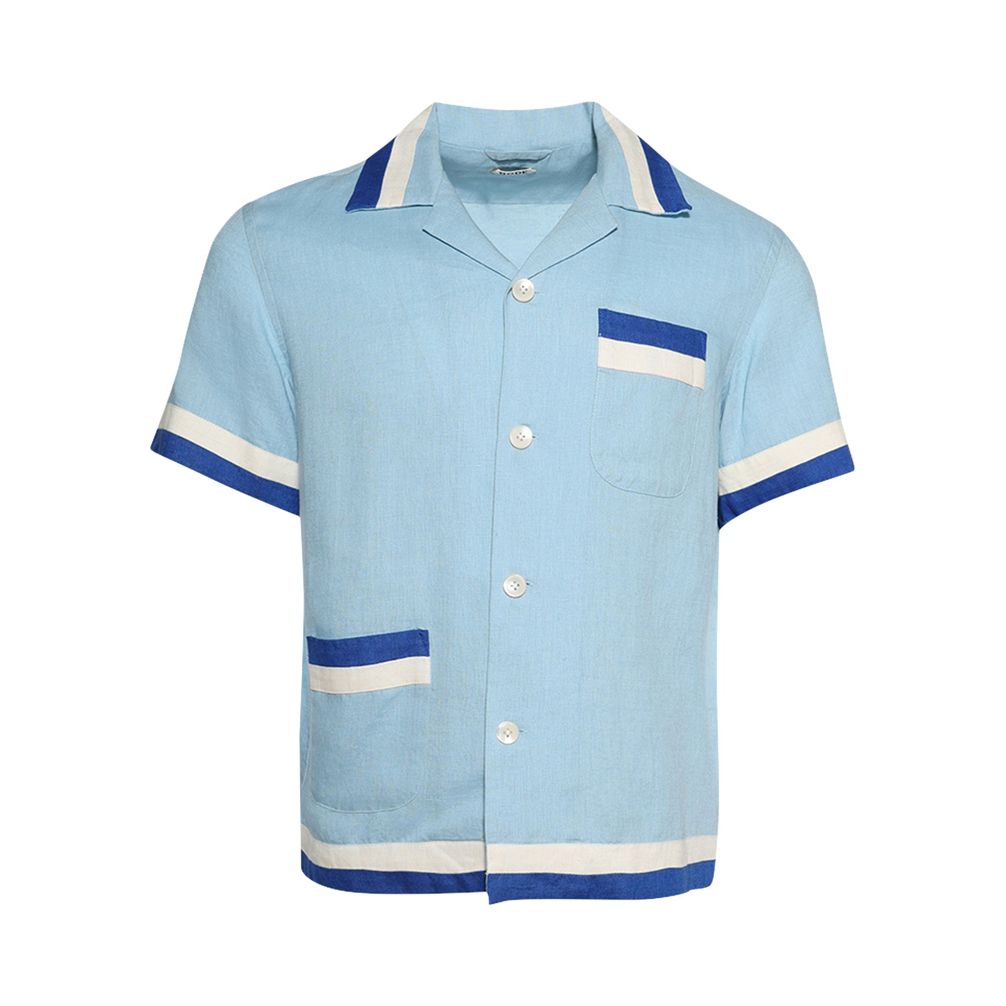 Pre-owned Bode Seedling Stripe Shirt 'white/blue' | Men's Size Xxl