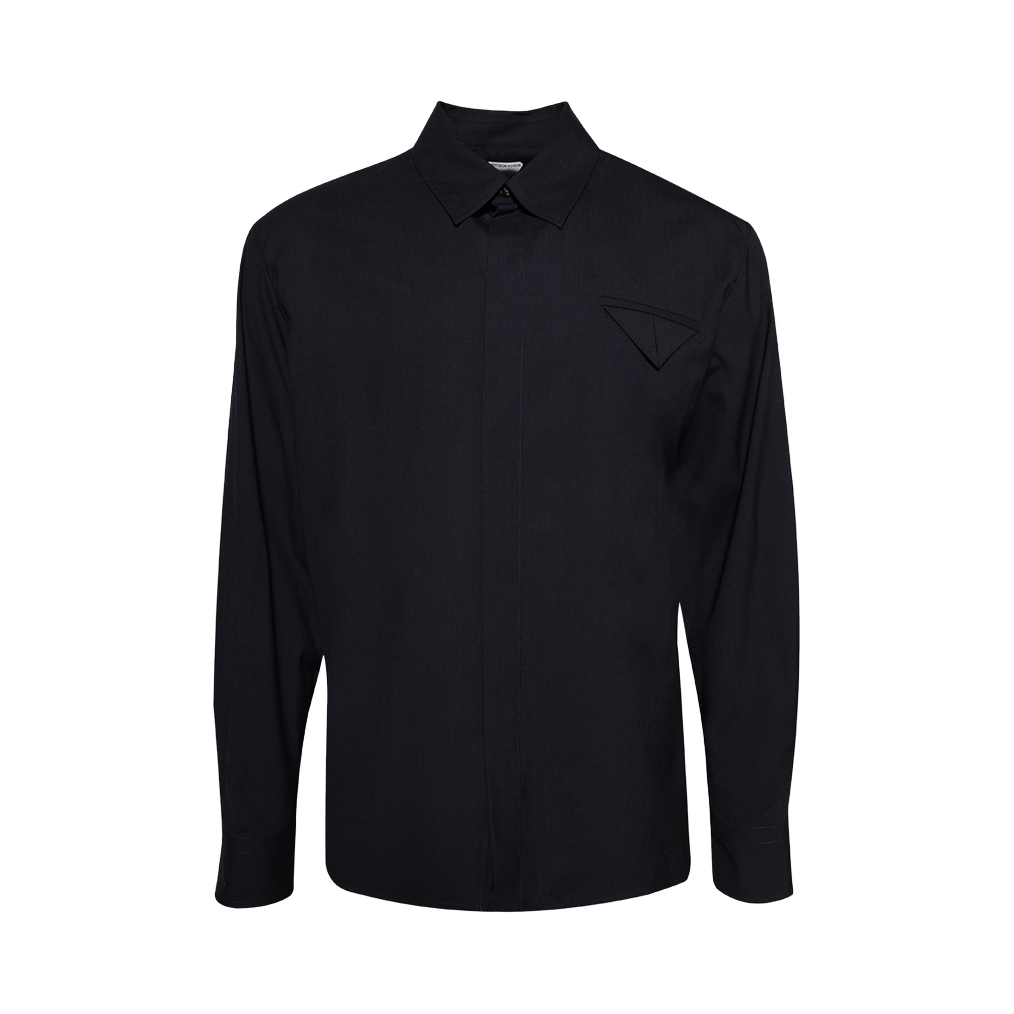 Pre-owned Bottega Veneta Long-sleeve Shirt 'midnight Blue' | Men's Size 56