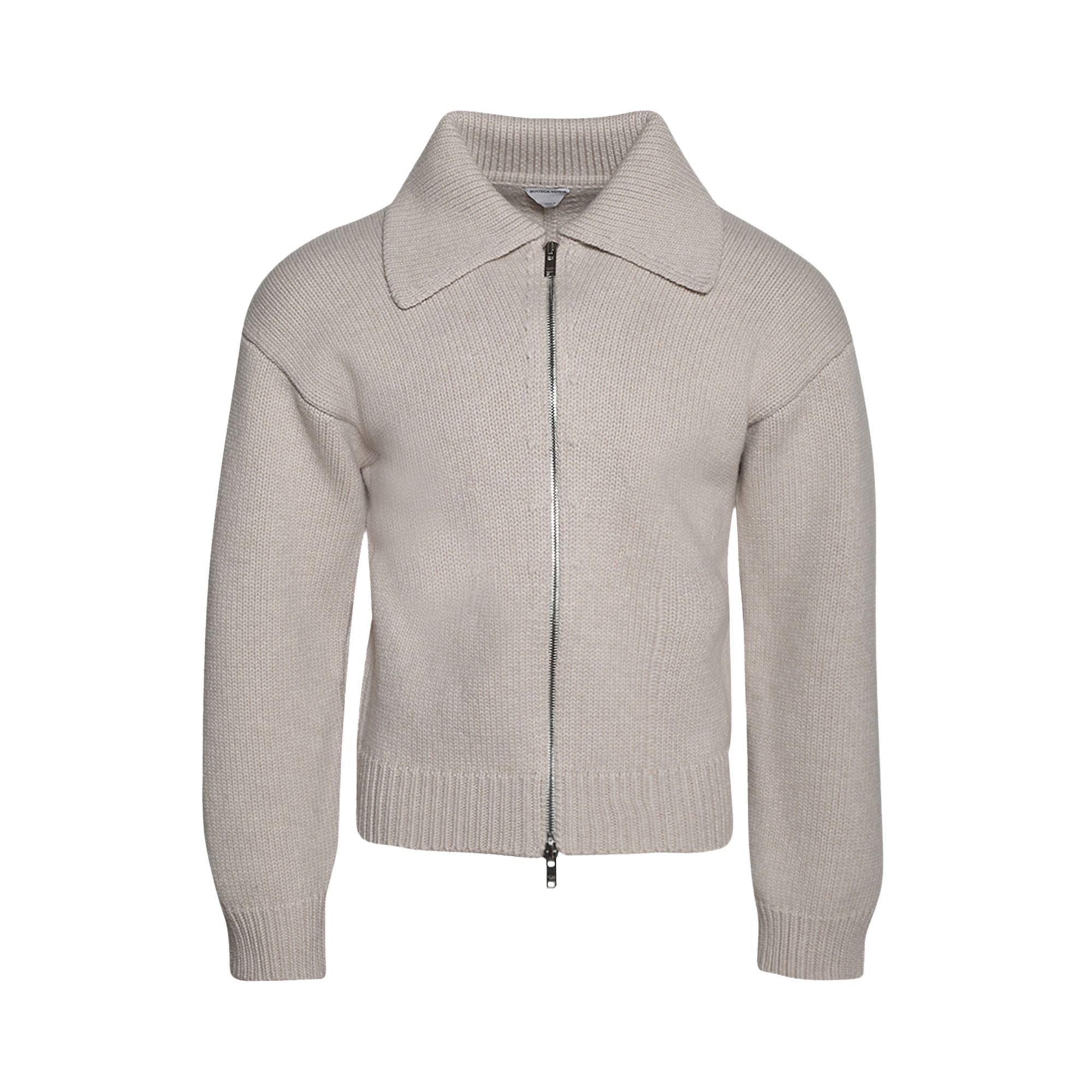 Pre-owned Bottega Veneta Zip-up Knitted Cardigan 'dove Melange' | Grey | Men's Size Xl