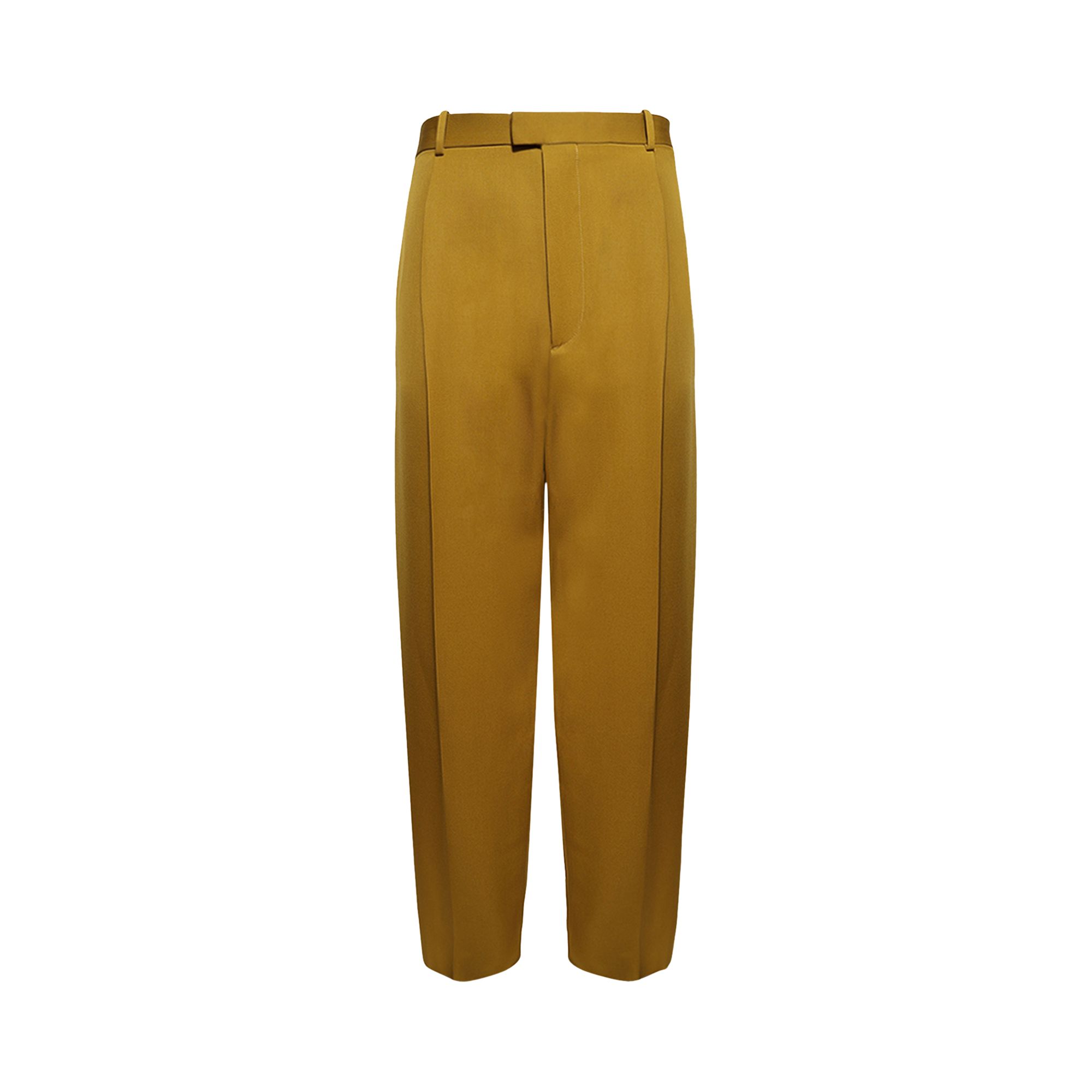 Pre-owned Bottega Veneta Grain De Poudre Trousers 'limonite' | Yellow | Men's Size 52