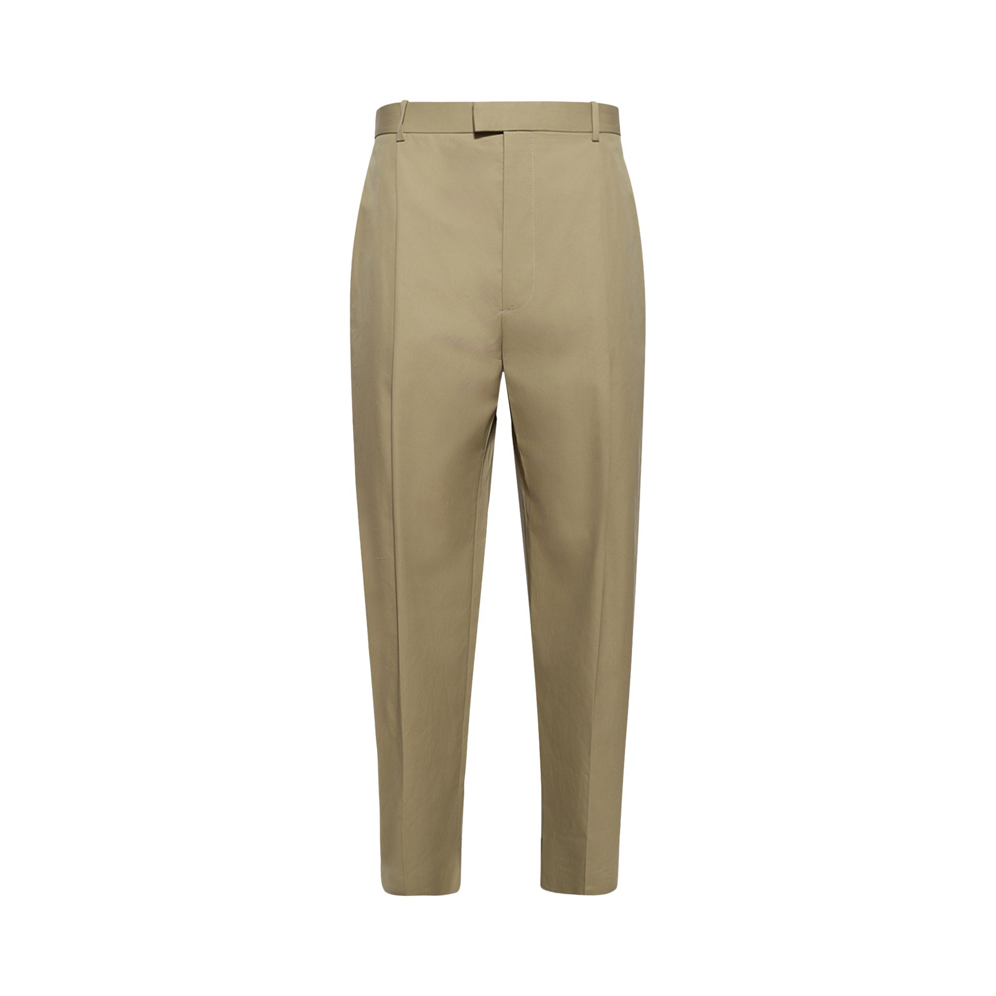 Pre-owned Bottega Veneta Straight Leg Twill Trousers 'flint' | Grey | Men's Size 54