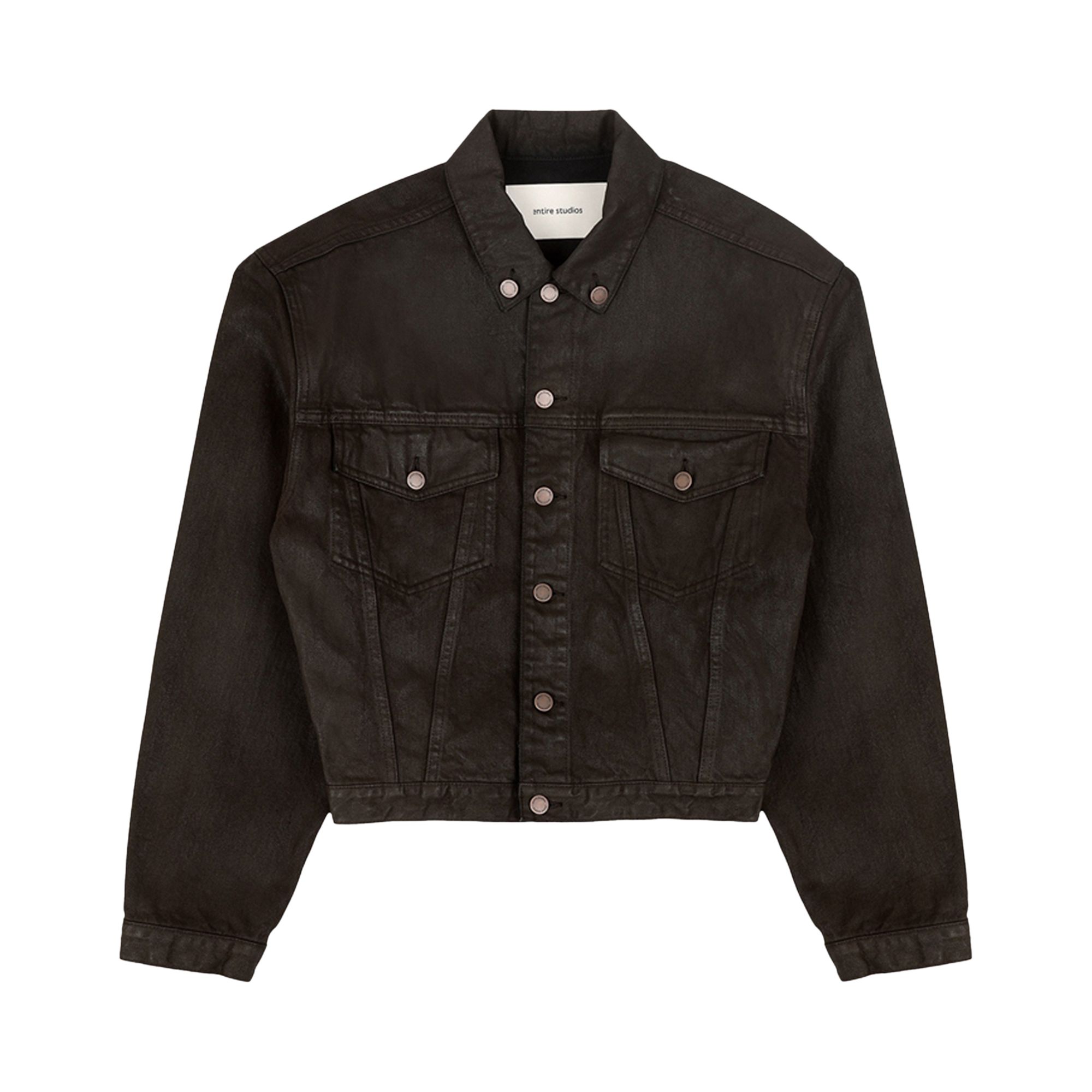 Pre-owned Entire Studios Shrunken Denim Jacket 'mud' | Brown | Women's Size S