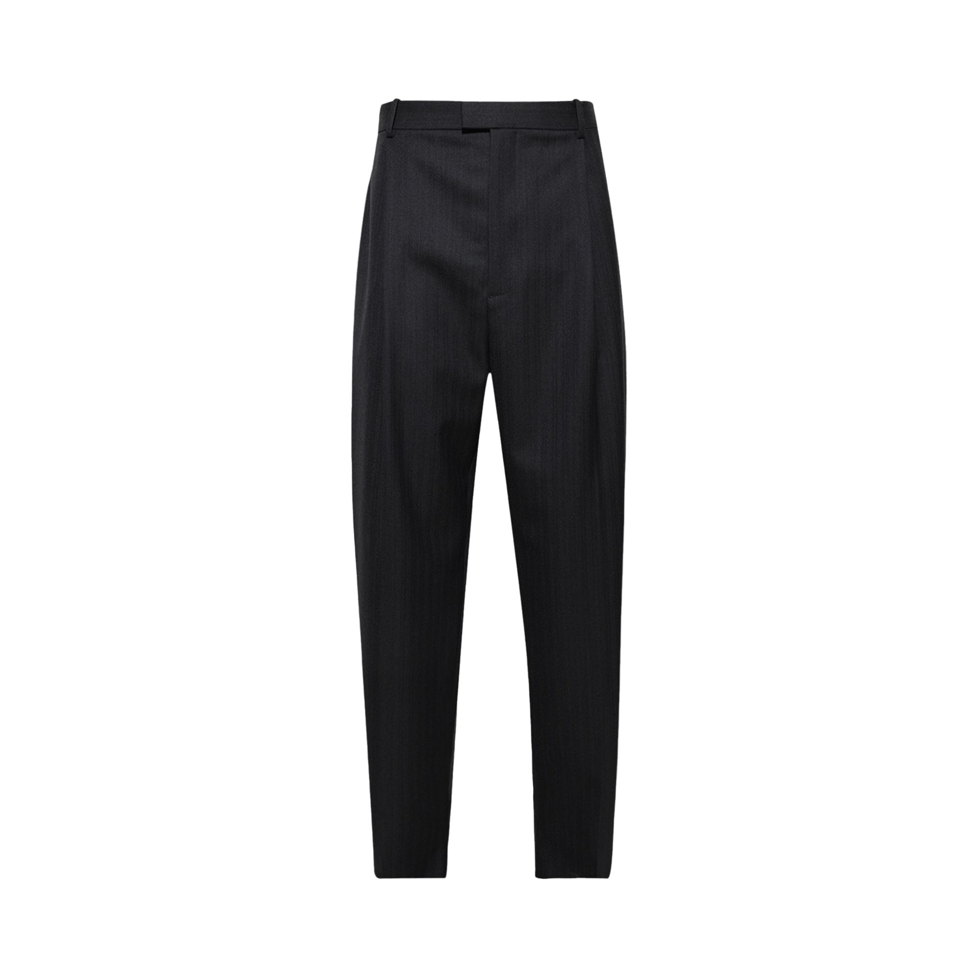 Pre-owned Bottega Veneta Striped Wool Trousers 'black/dark Blue' | Men's Size 52