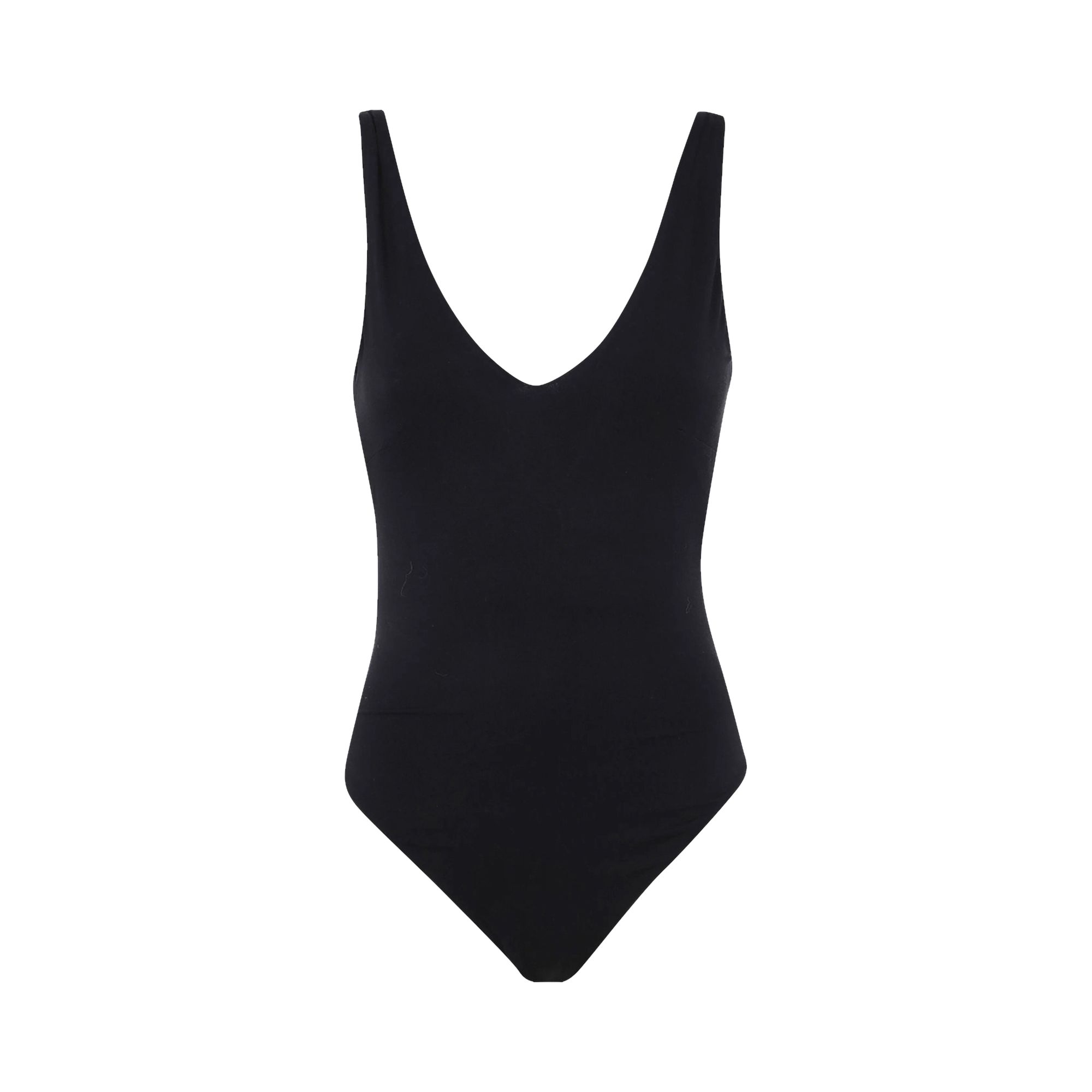 Pre-owned Entire Studios V-neck Bodysuit 'soot' | Grey | Women's Size M In Gray