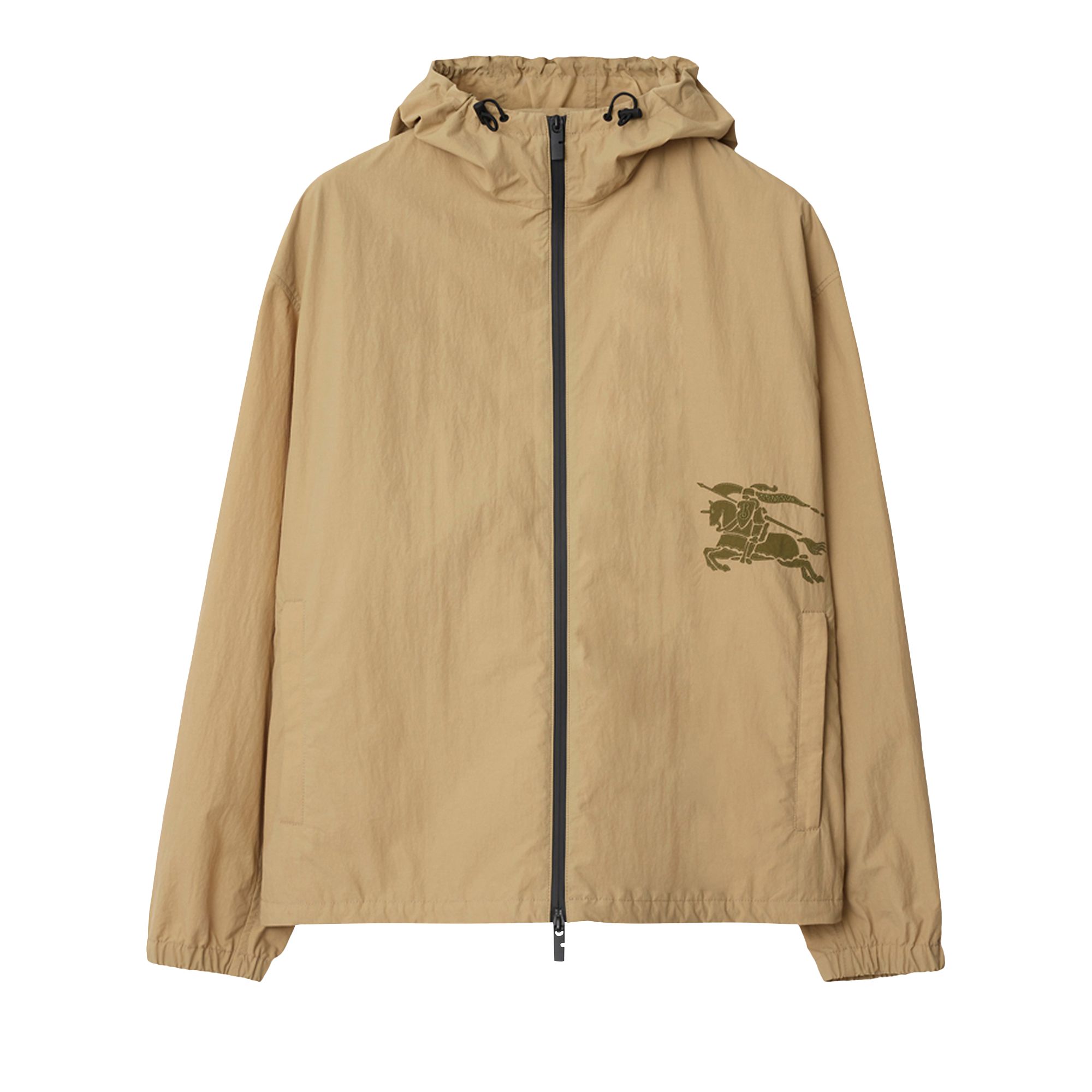 Pre-owned Burberry Ekd Motif Lightweight Hooded Jacket 'cracker' | Tan | Men's Size Xxl