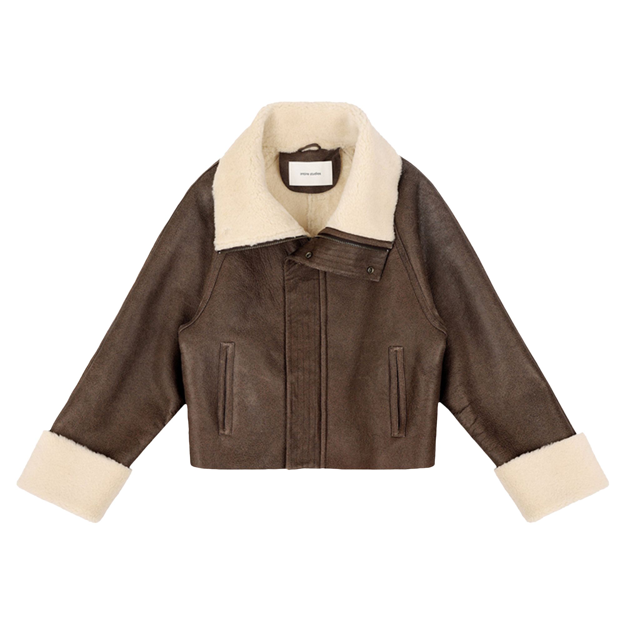 Pre-owned Entire Studios Bulk Shearling Jacket 'corretto' | Brown | Women's Size Xs