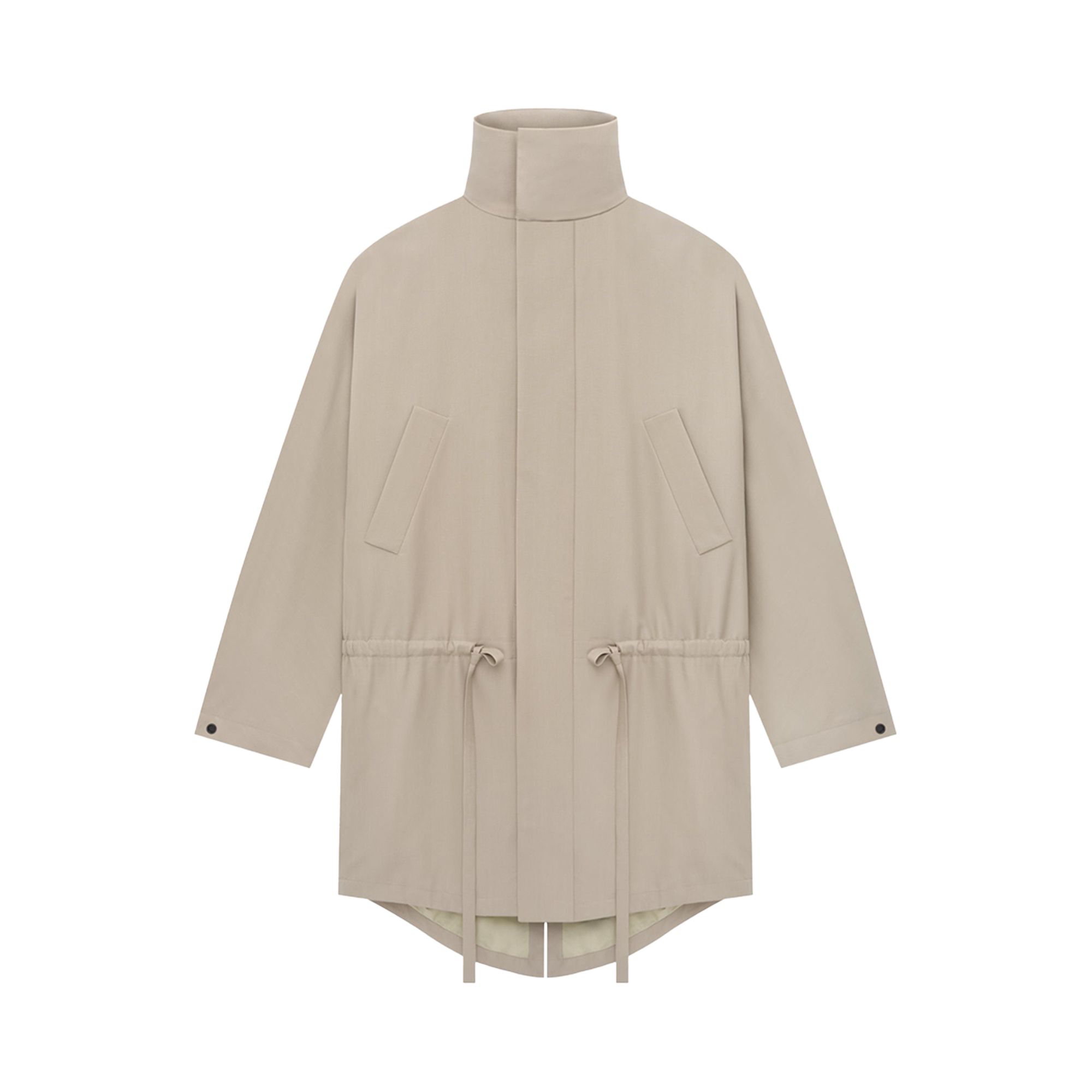 Pre-owned Fear Of God Drawstring Waist Parka 'dusty Beige' | Tan | Men's Size S In Brown