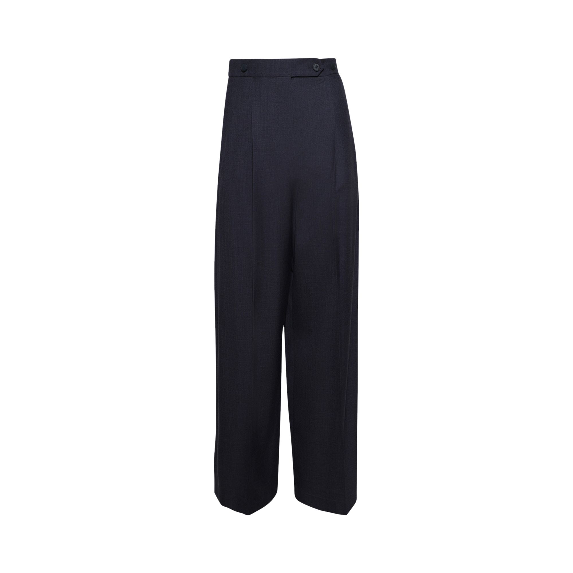Pre-owned Givenchy Pleated Pants 'denim Blue' | Women's Size 38