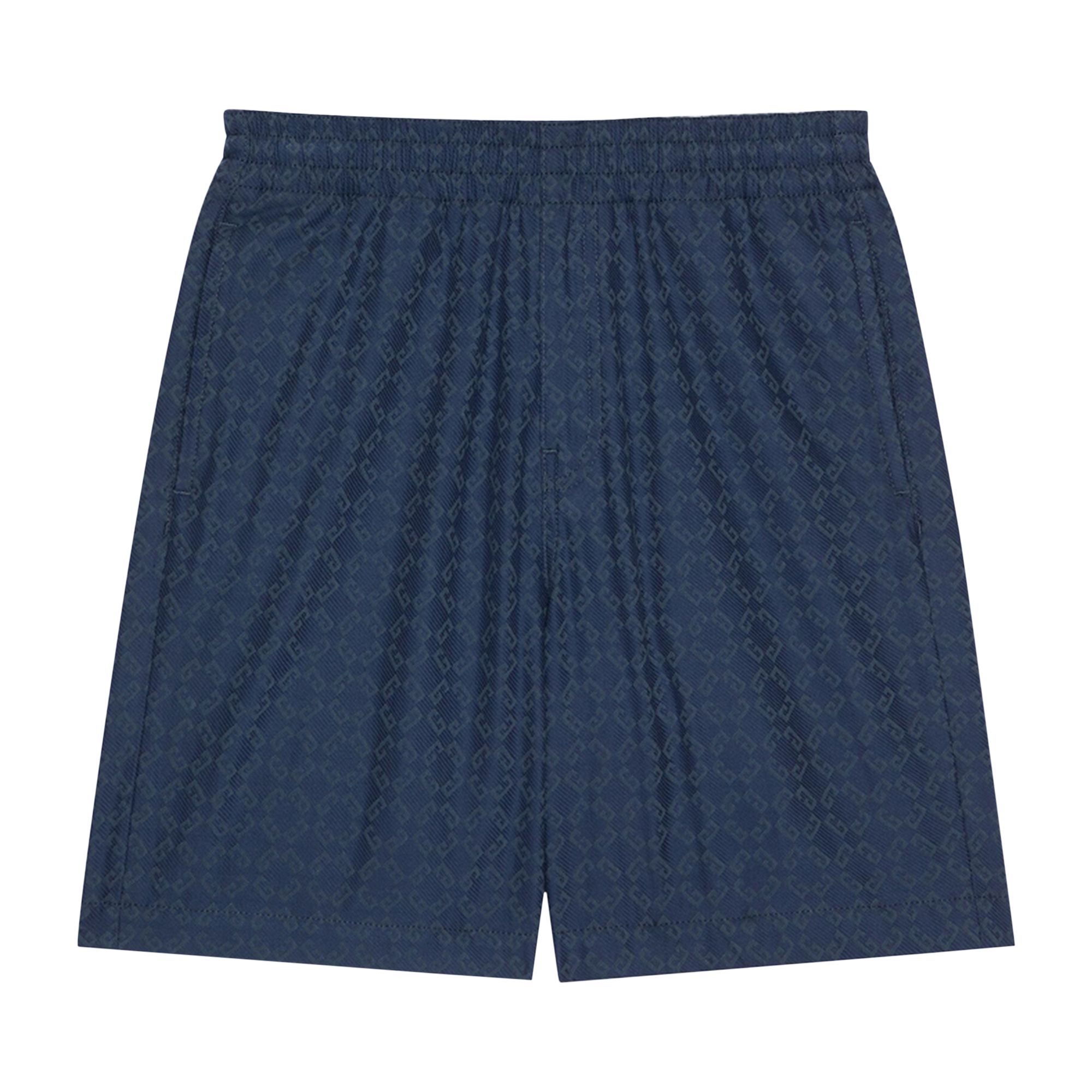 Pre-owned Givenchy Monogram Pattern Deck Shorts 'grey/blue' | Men's Size 36 In Gray
