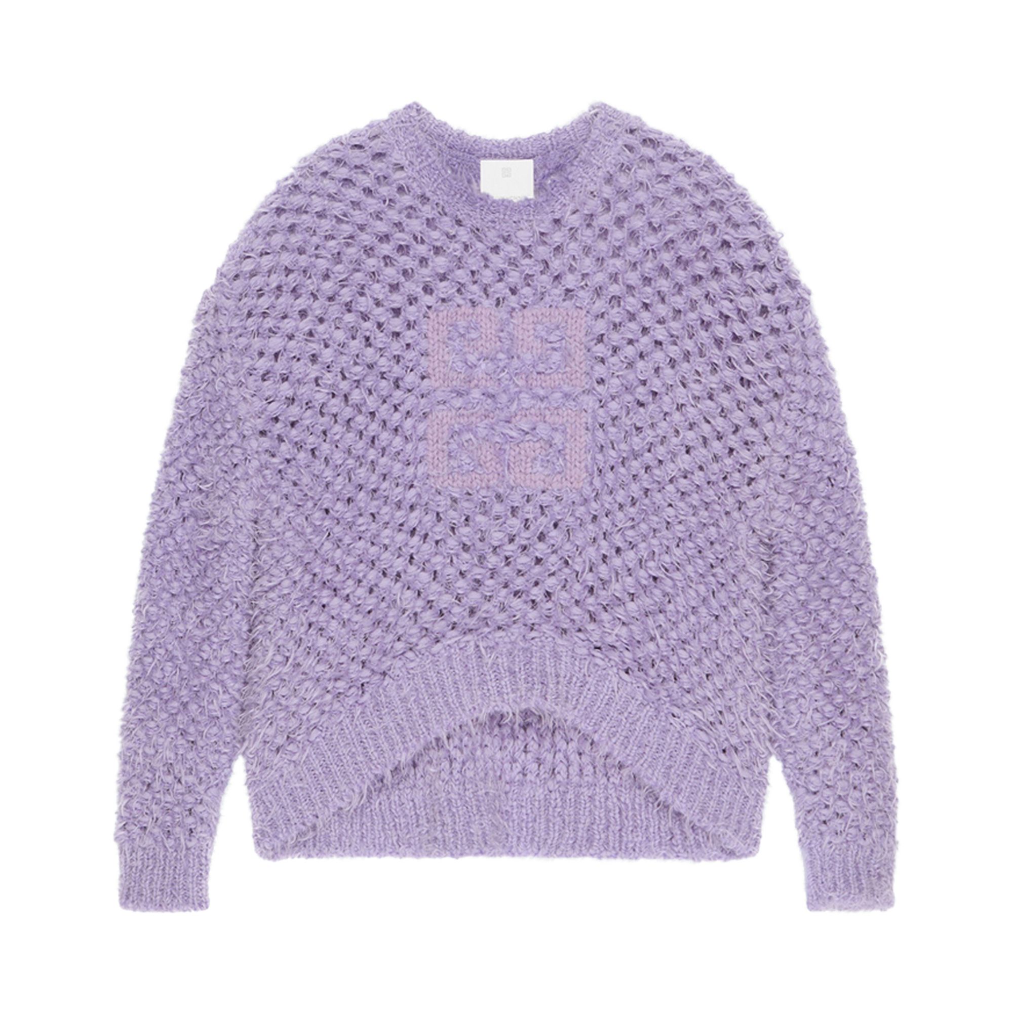 Pre-owned Givenchy Low Shoulders Crewneck Sweater 'lavender' | Purple | Women's Size L