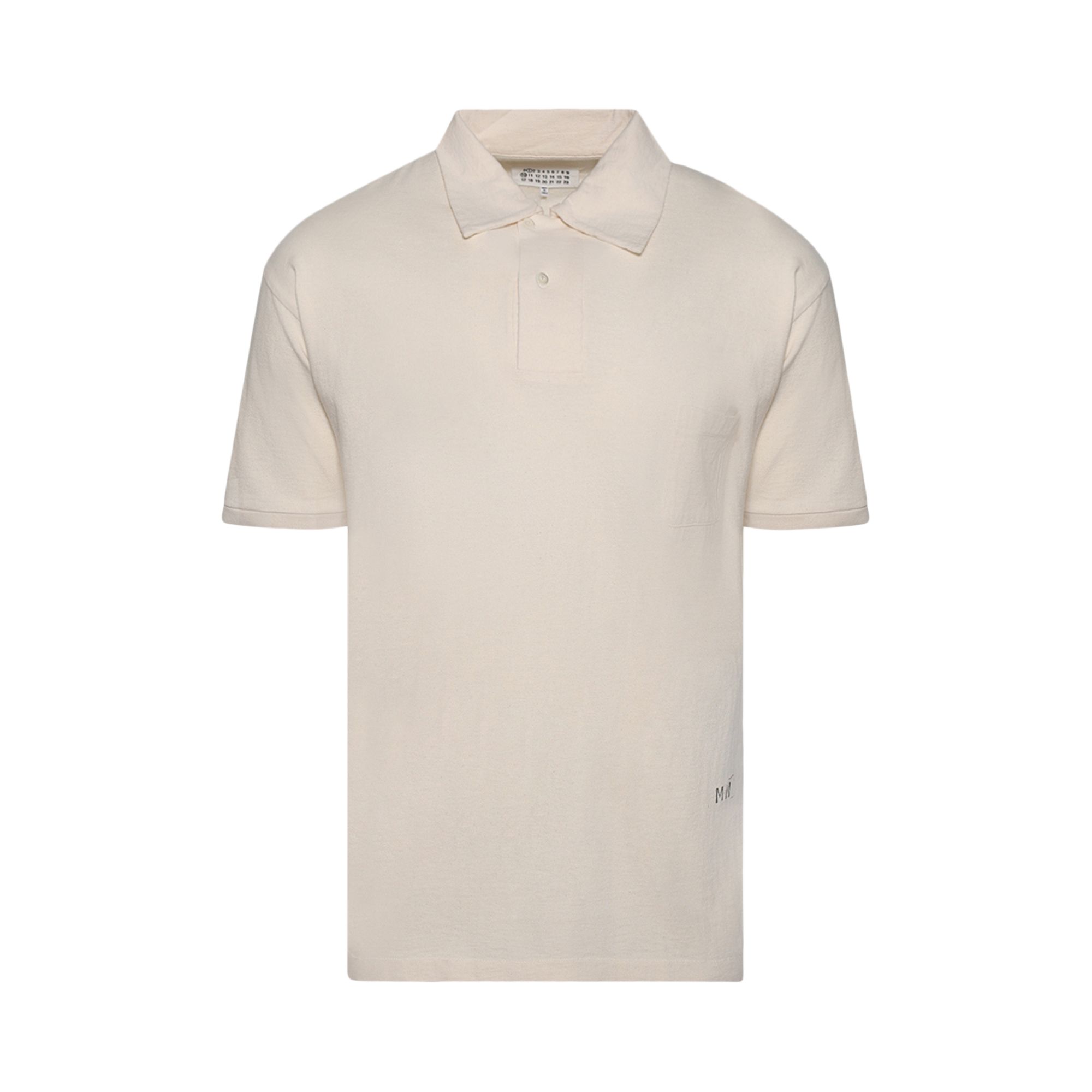 Pre-owned Maison Margiela Logo Print Polo Shirt 'ecru' | White | Men's Size M