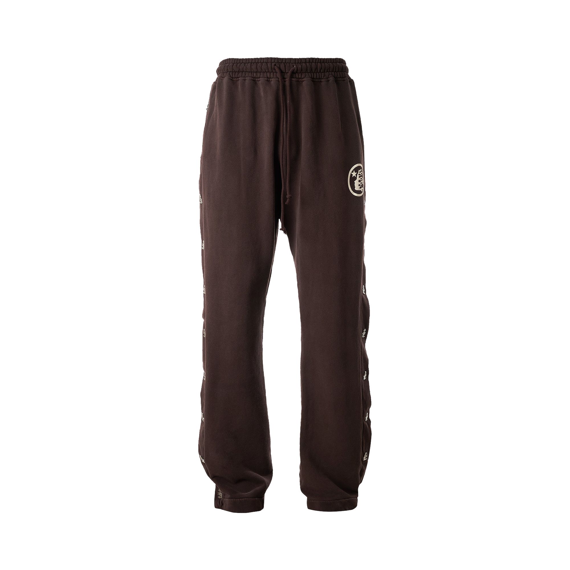 Pre-owned Hellstar Mirror Face Sweatpants 'brown' | Men's Size Xl