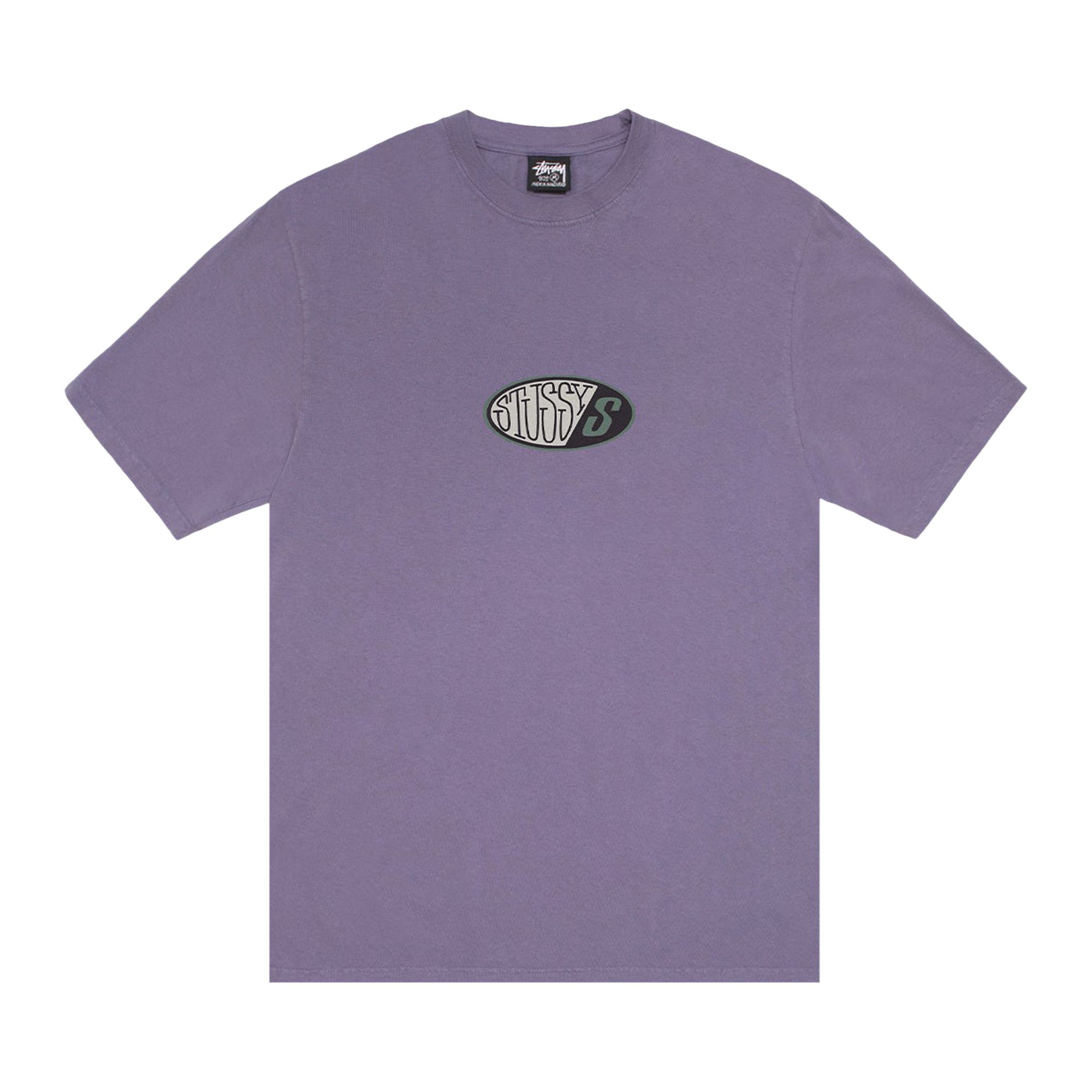 Pre-owned Stussy Pitstop Tee Pigment Dyed 'grape' | Purple | Men's Size S