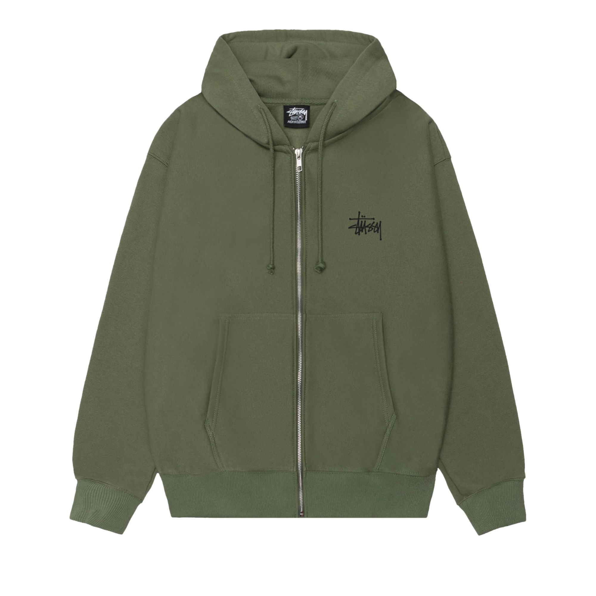 Pre-owned Stussy Big & Meaty Zip Hoodie 'olive' | Green | Men's Size Xl