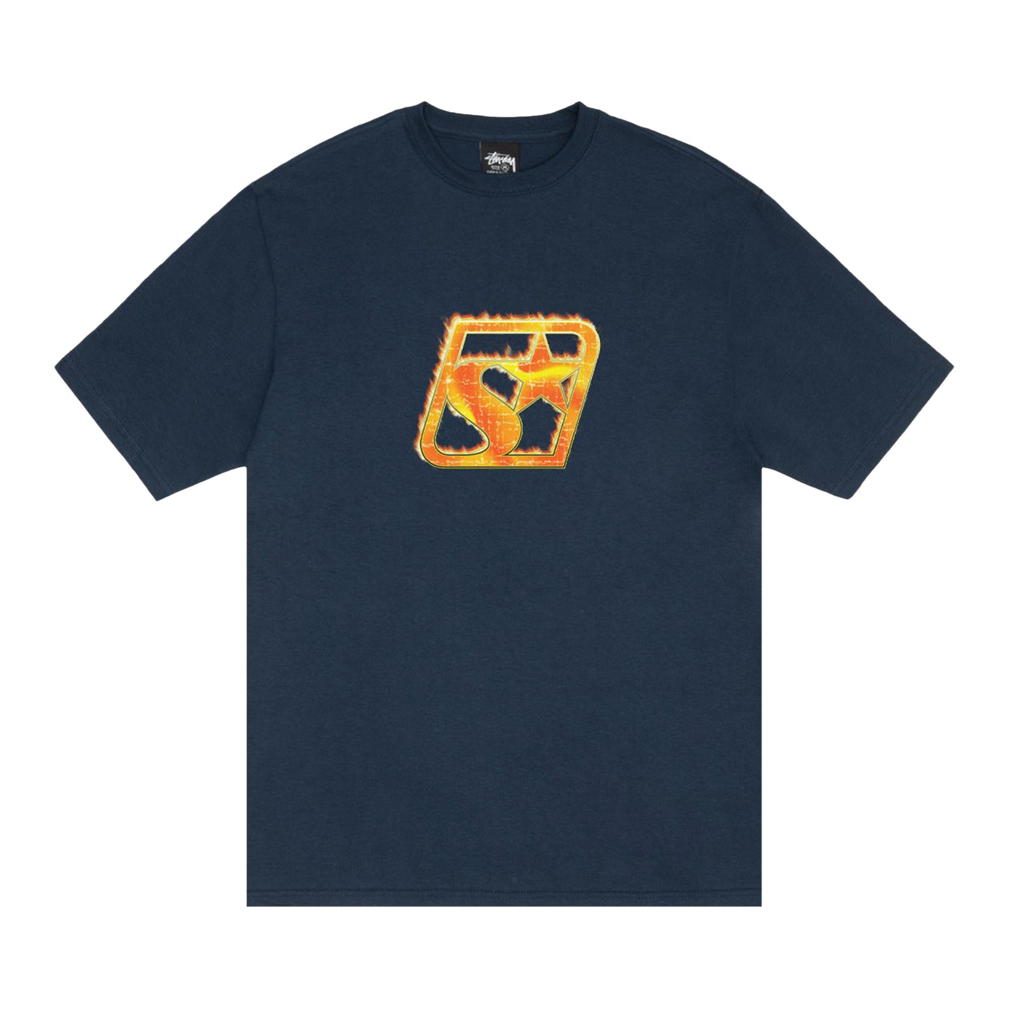 Pre-owned Stussy Blaze Tee 'navy' | Blue | Men's Size L