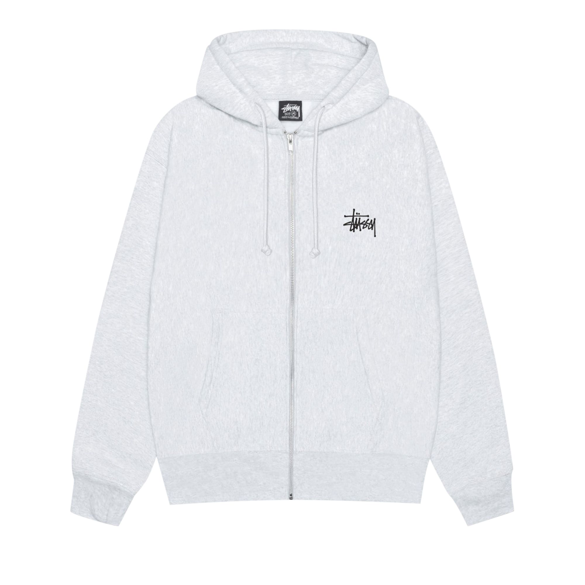 Pre-owned Stussy Big & Meaty Zip Hoodie 'ash Heather' | Grey | Men's Size S