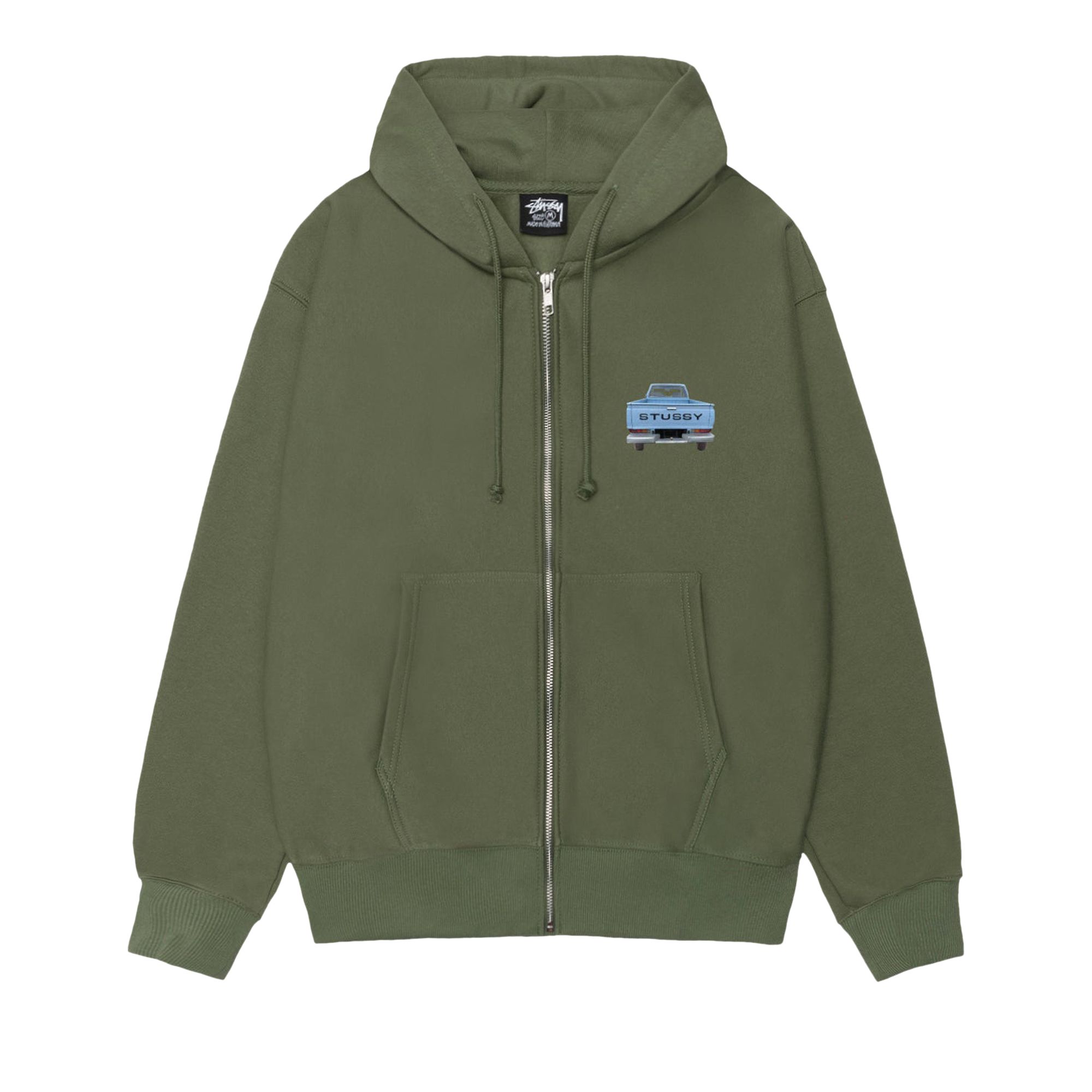 Pre-owned Stussy Pickup Zip Hoodie 'olive' | Green | Men's Size L
