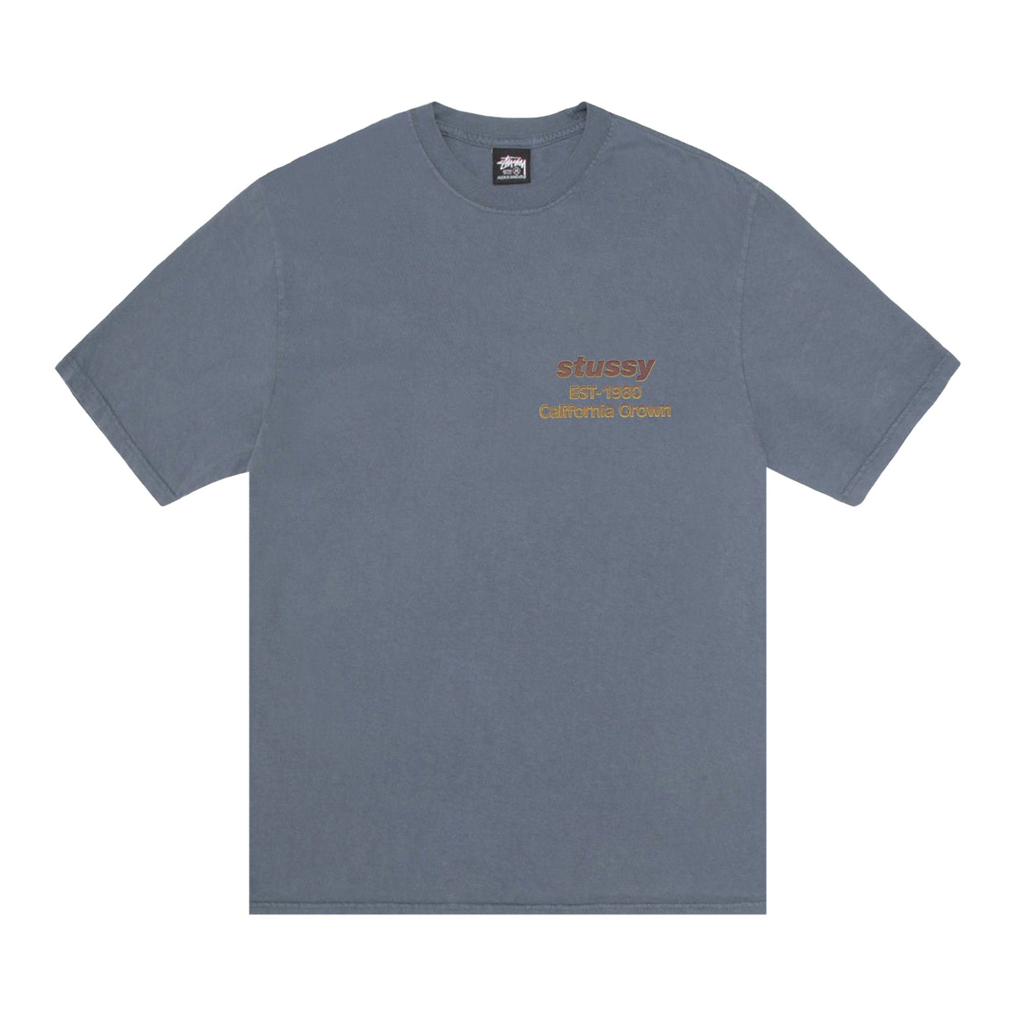 Pre-owned Stussy California Grown Tee Pigment Dyed 'navy' | Blue | Men's Size M