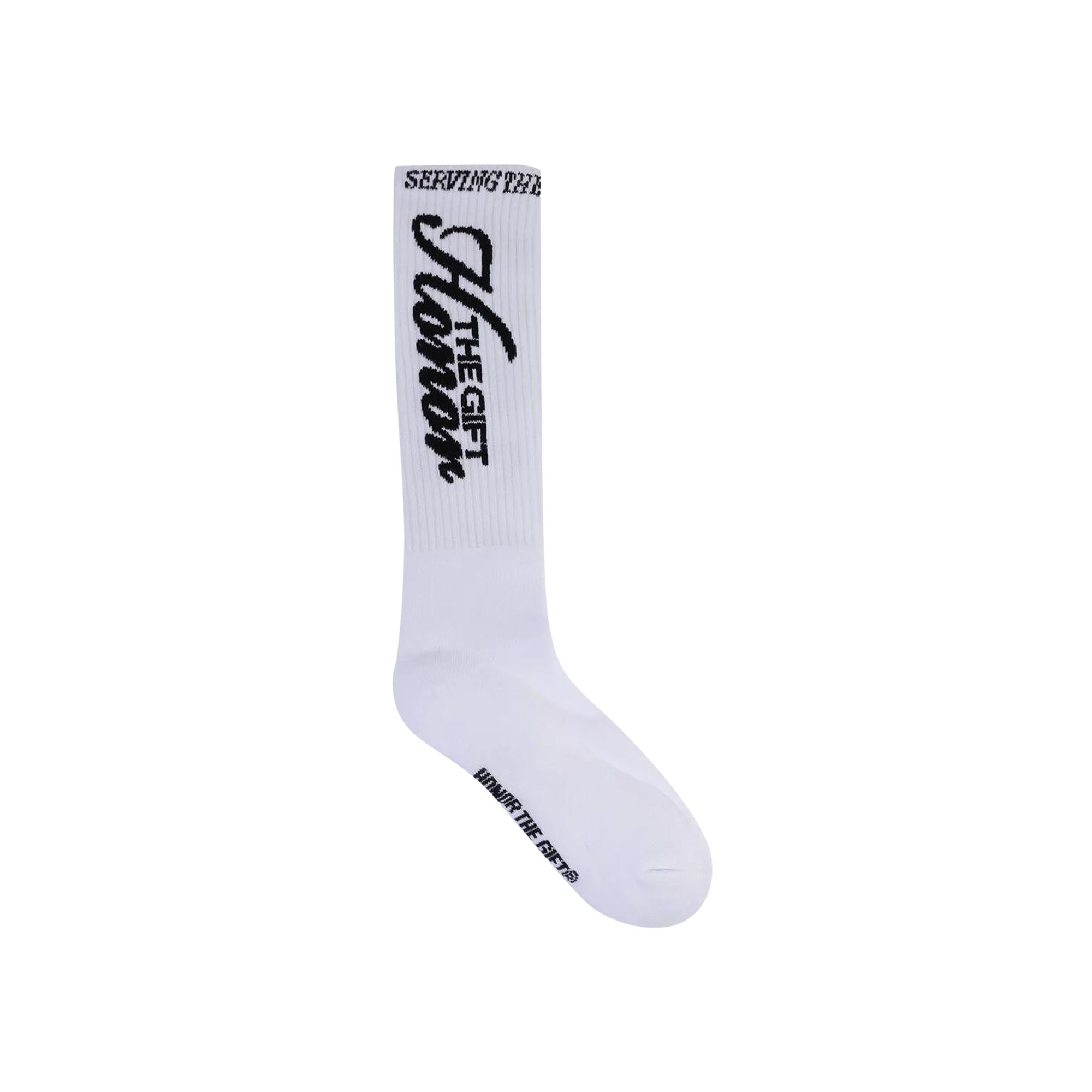Pre-owned Honor The Gift 1988 Ribbed Sock 'white' | Men's Size Onesize