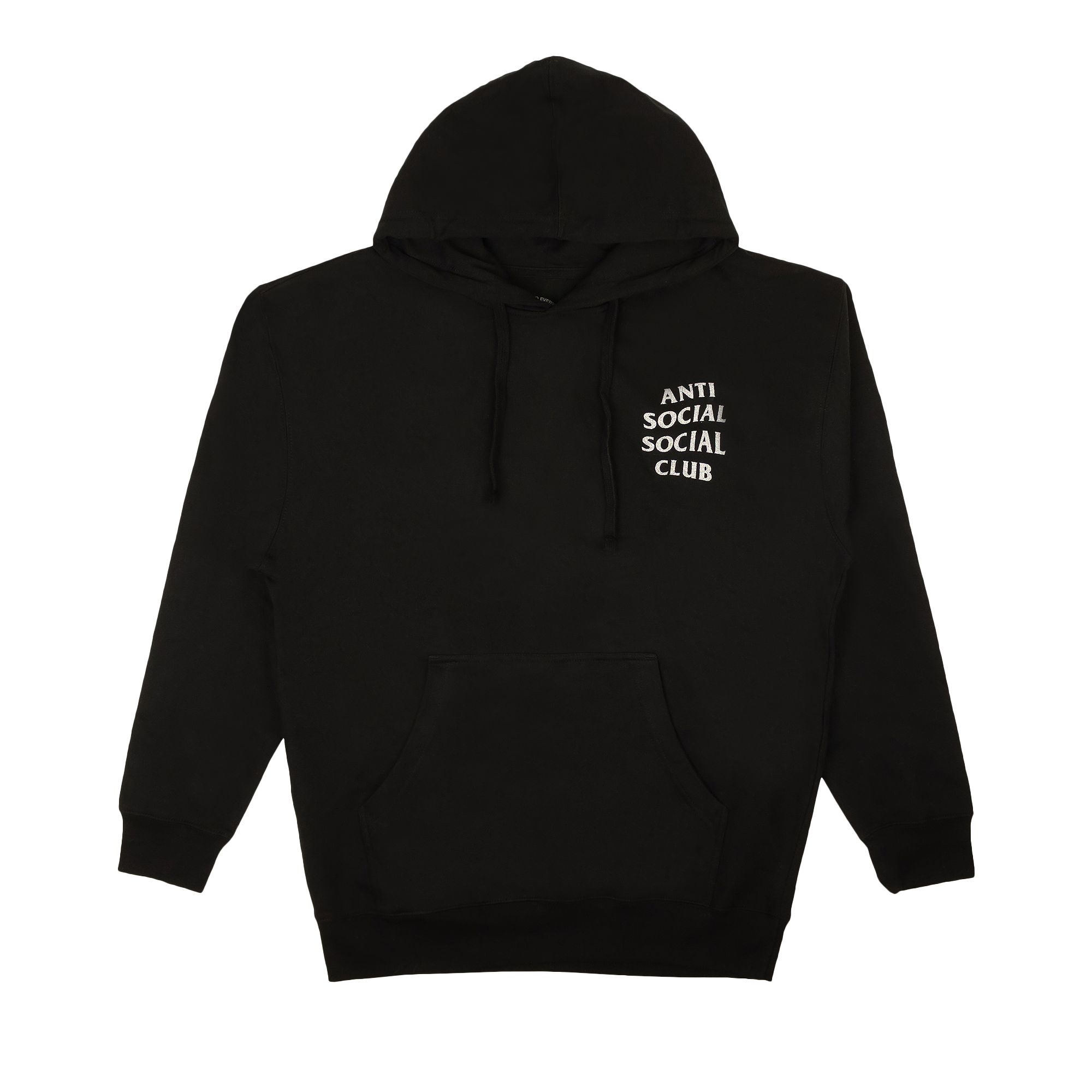 Pre-owned Anti Social Social Club Glitter Blinded Hoodie 'black' | Men's Size L