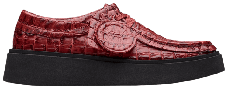 Martine Rose x Clarks Wmns Torview Burgundy Croc