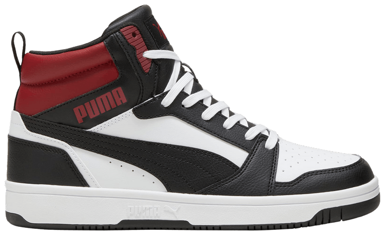 Puma Rebound Mid White Black Intense Red