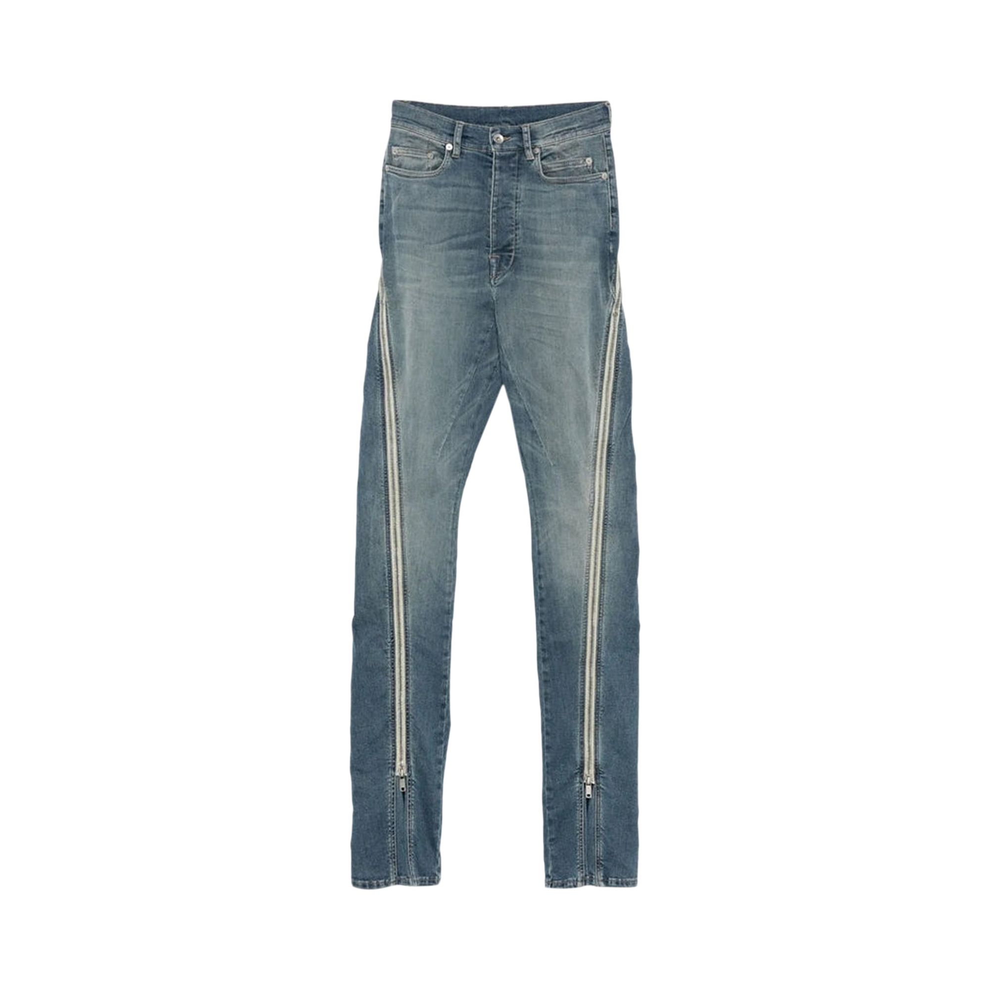 Pre-owned Rick Owens Drkshdw Hollywood Bolan Banana Denim Pants 'washed Indigo' | Blue | Women's Size 27