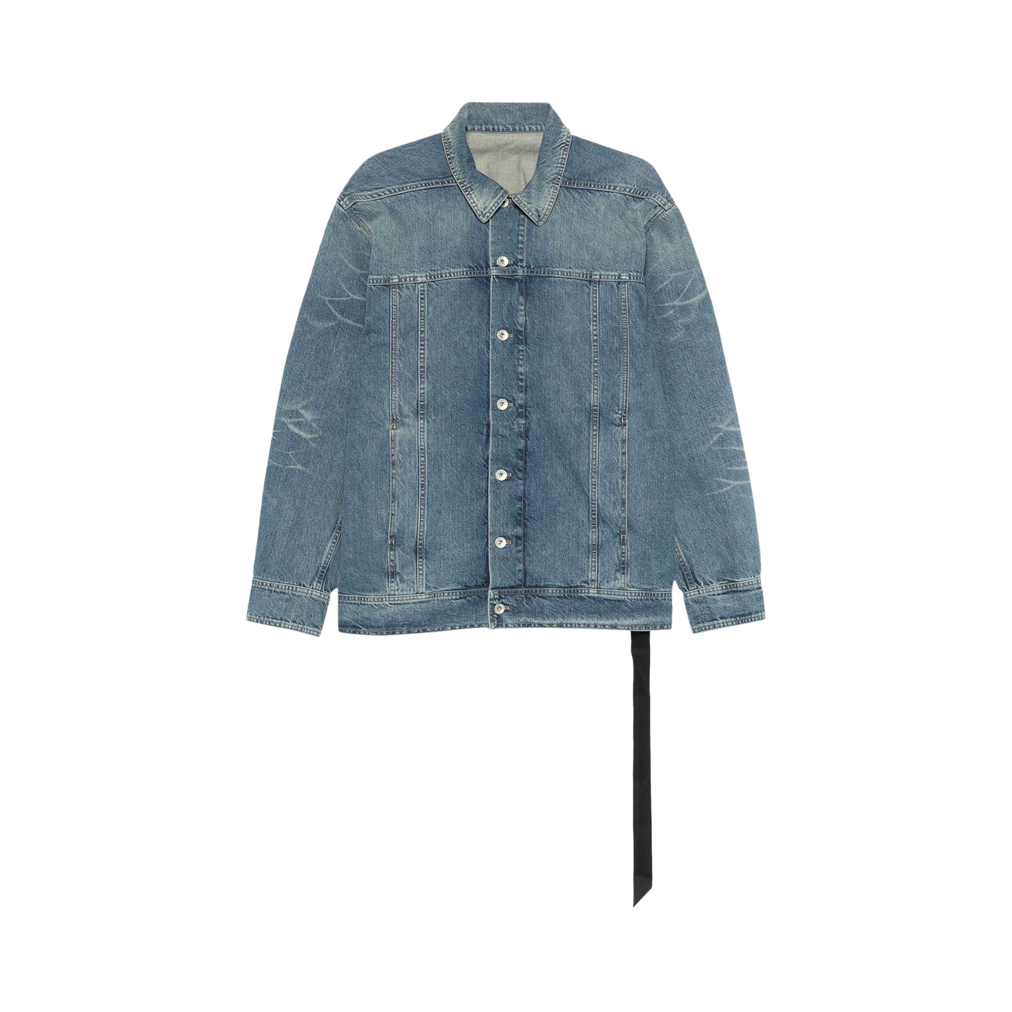 Pre-owned Rick Owens Drkshdw Jumbo Denim Jacket 'washed Indigo' | Blue | Women's Size Xxl