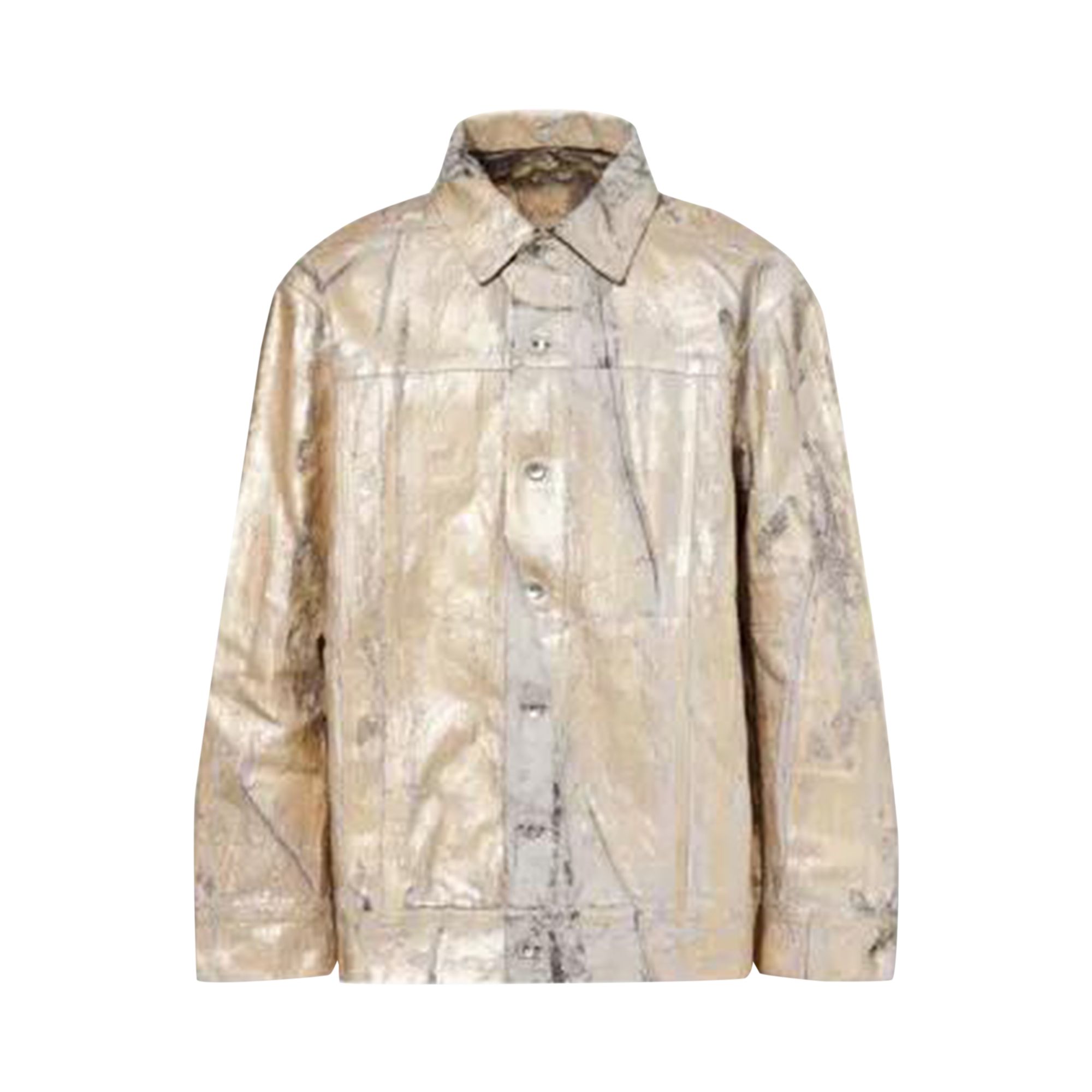 Pre-owned Rick Owens Drkshdw Jumbo Worker Denim Jacket 'gold' | Women's Size L