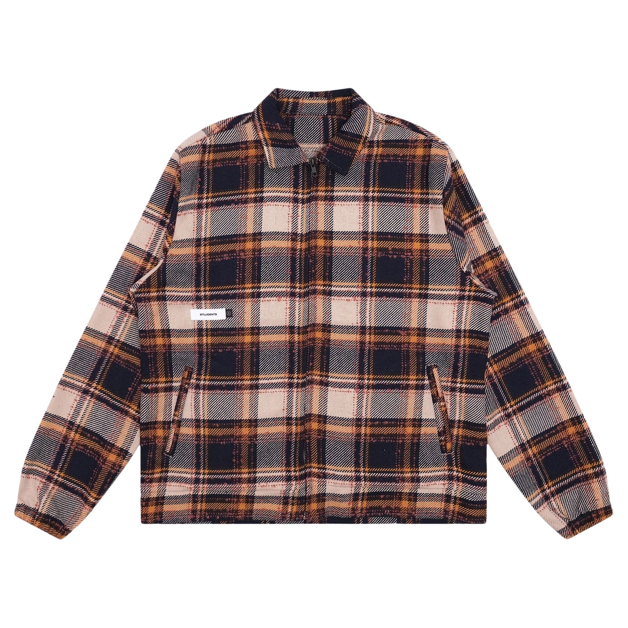 Pre-owned Students Fitzroy Flannel Shirt Jacket 'navy' | Blue | Men's Size Xl