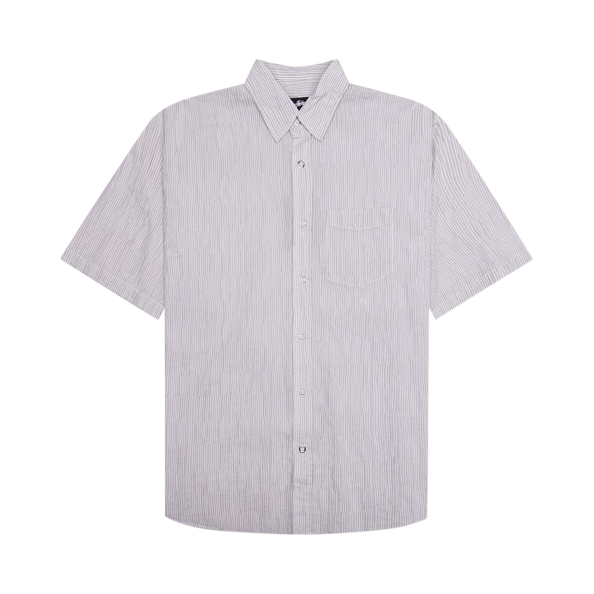 Pre-owned Stussy Wavy Striped Shirt 'natural' | White | Men's Size S