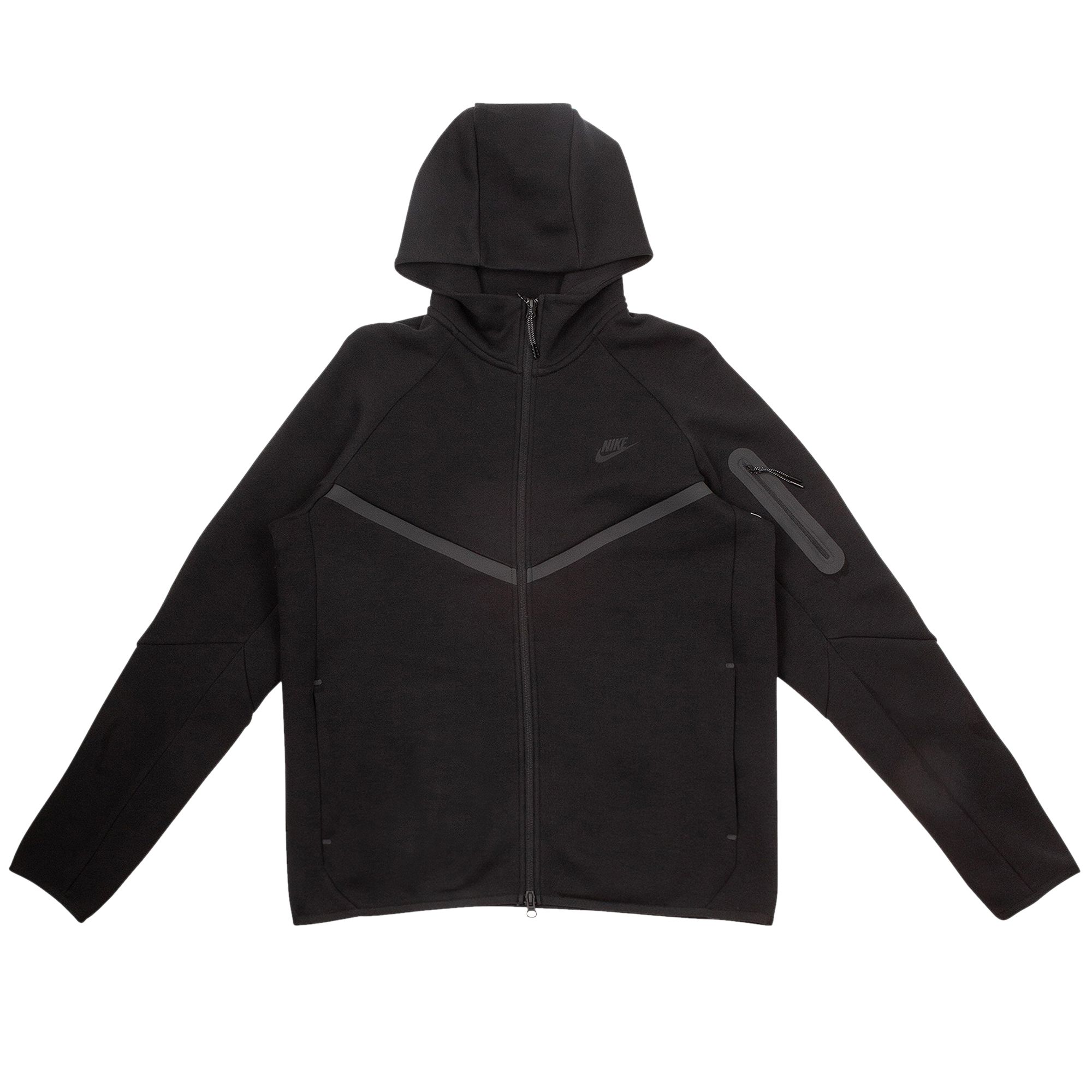 Pre-owned Nike Tech Full Zip Windrunner Hoodie 'black/black' | Men's Size M