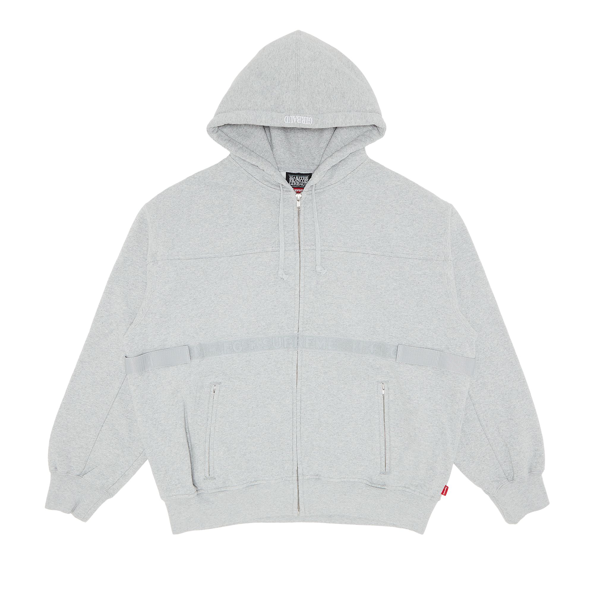 Pre-owned Supreme X Martithé + François Girbaud Zip Up Hooded Sweatshirt 'heather Grey' | Men's Size Xl