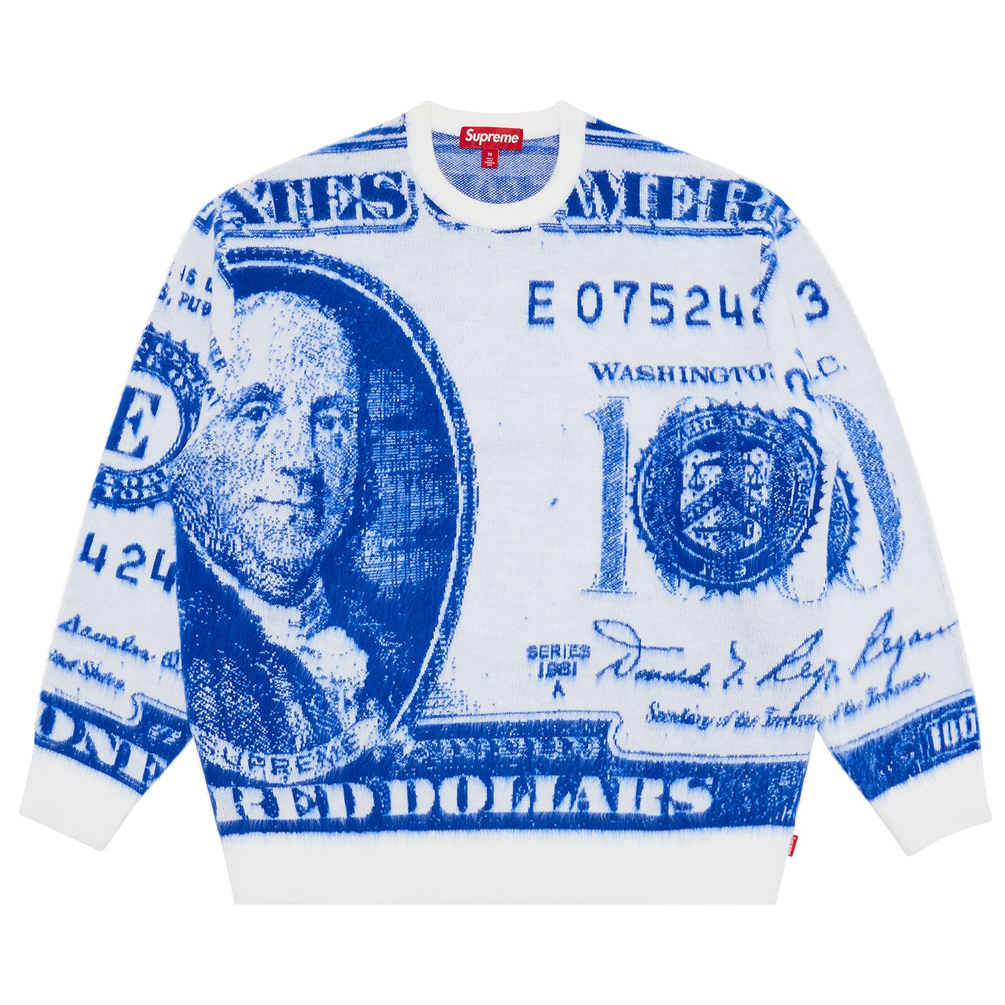 Pre-owned Supreme Money Sweater 'white' | Men's Size M