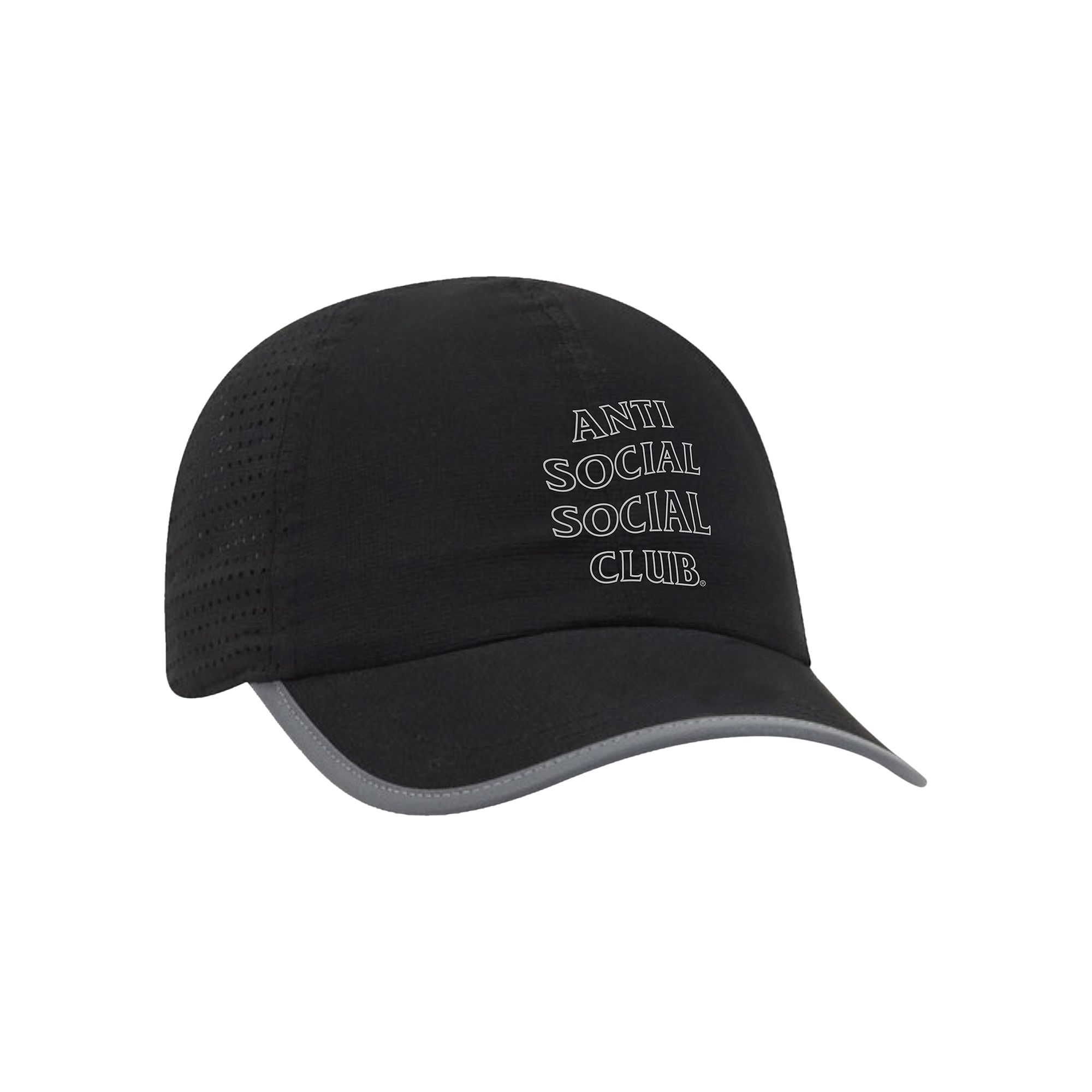 Pre-owned Anti Social Social Club Reflective Running Hat 'black' | Men's Size Onesize