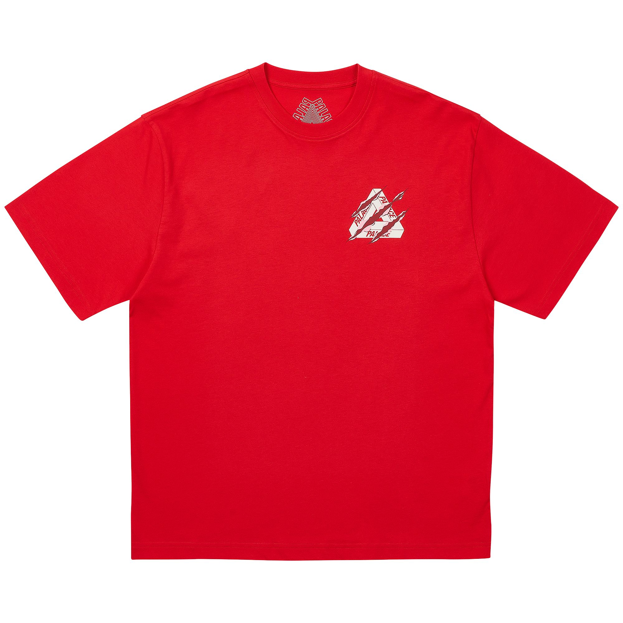 Pre-owned Palace Ripped Tri T-shirt 'truest Red' | Men's Size Xl