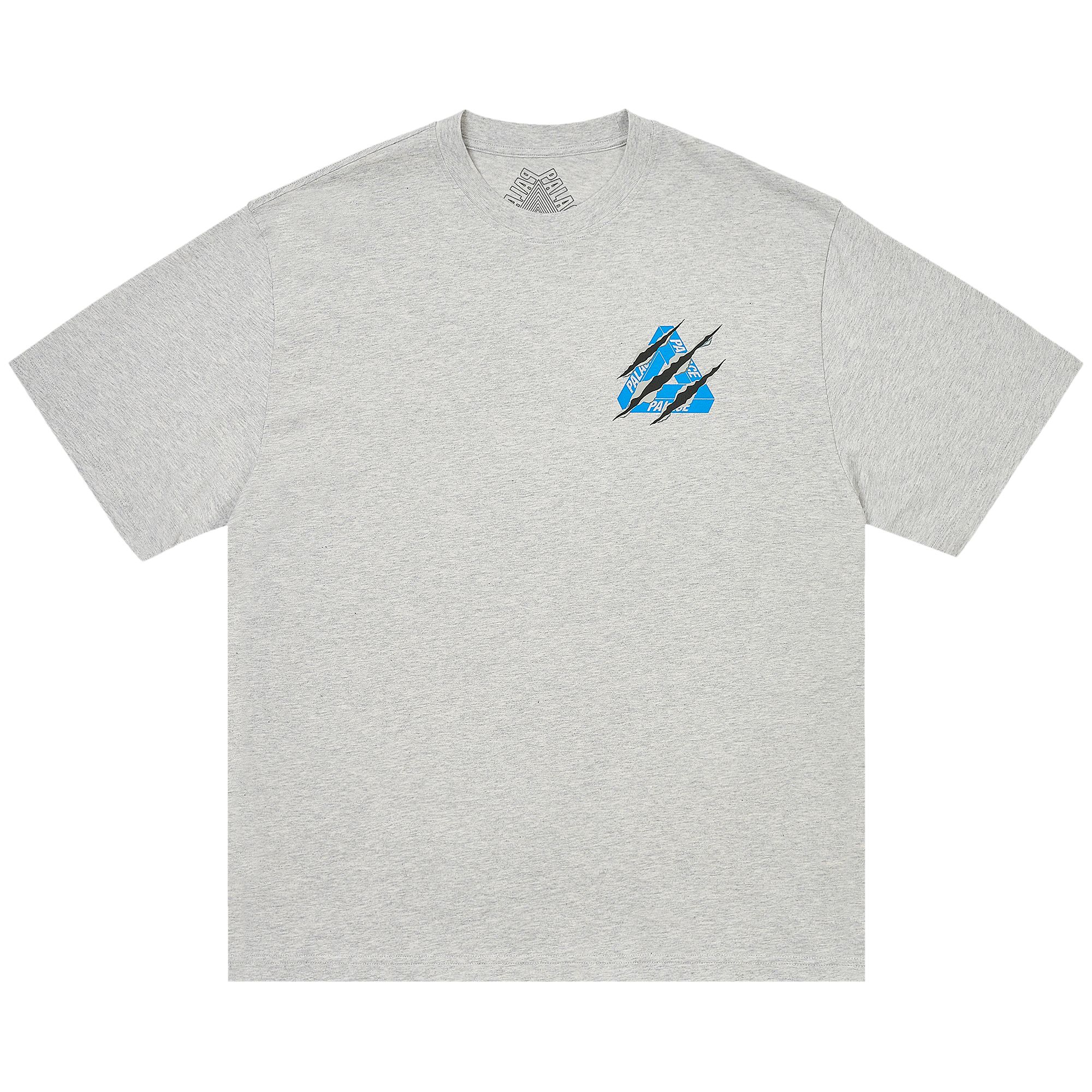 Pre-owned Palace Ripped Tri T-shirt 'grey Marl' | Men's Size M In Gray