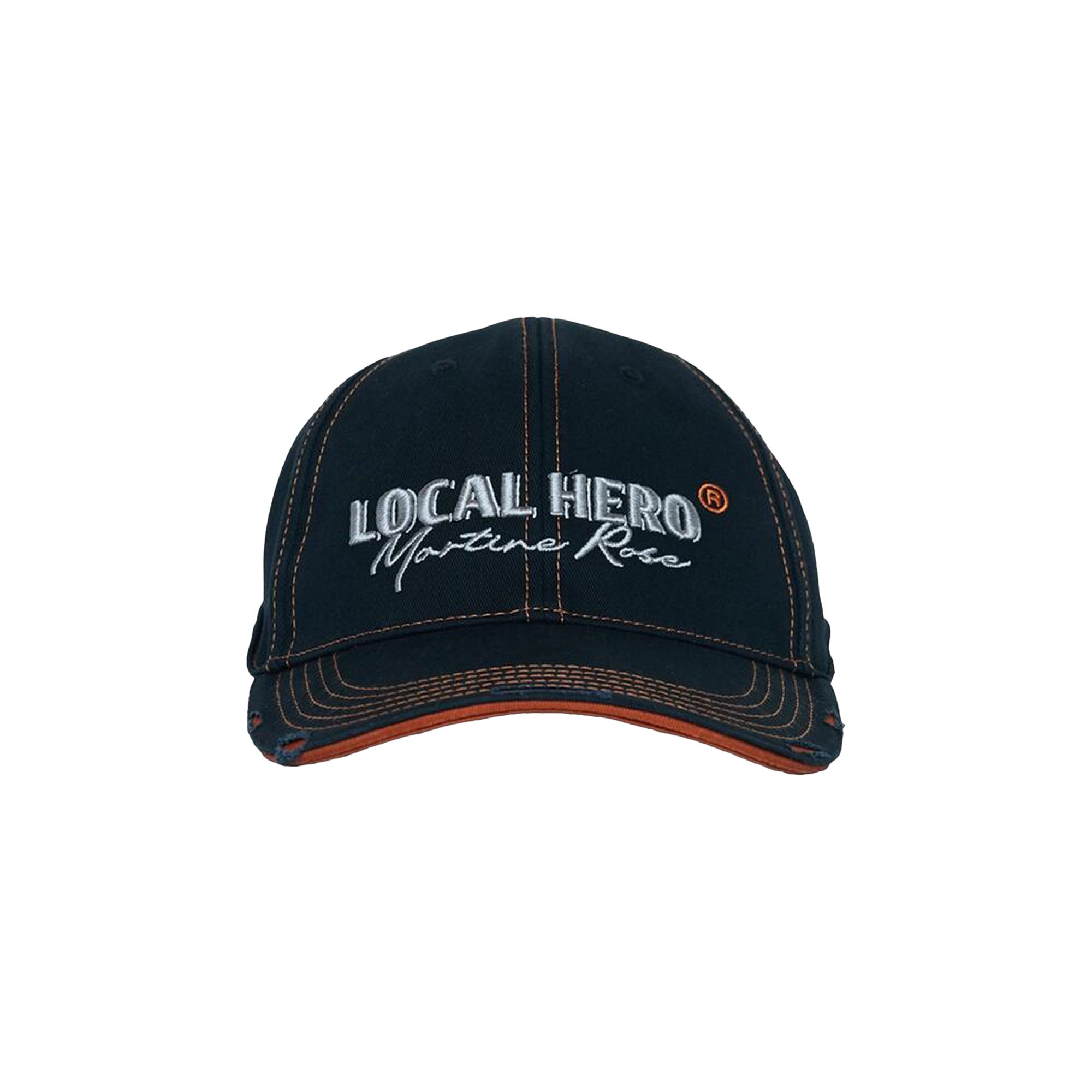 Pre-owned Martine Rose Roll Back Cap 'black/orange' | Men's Size Onesize