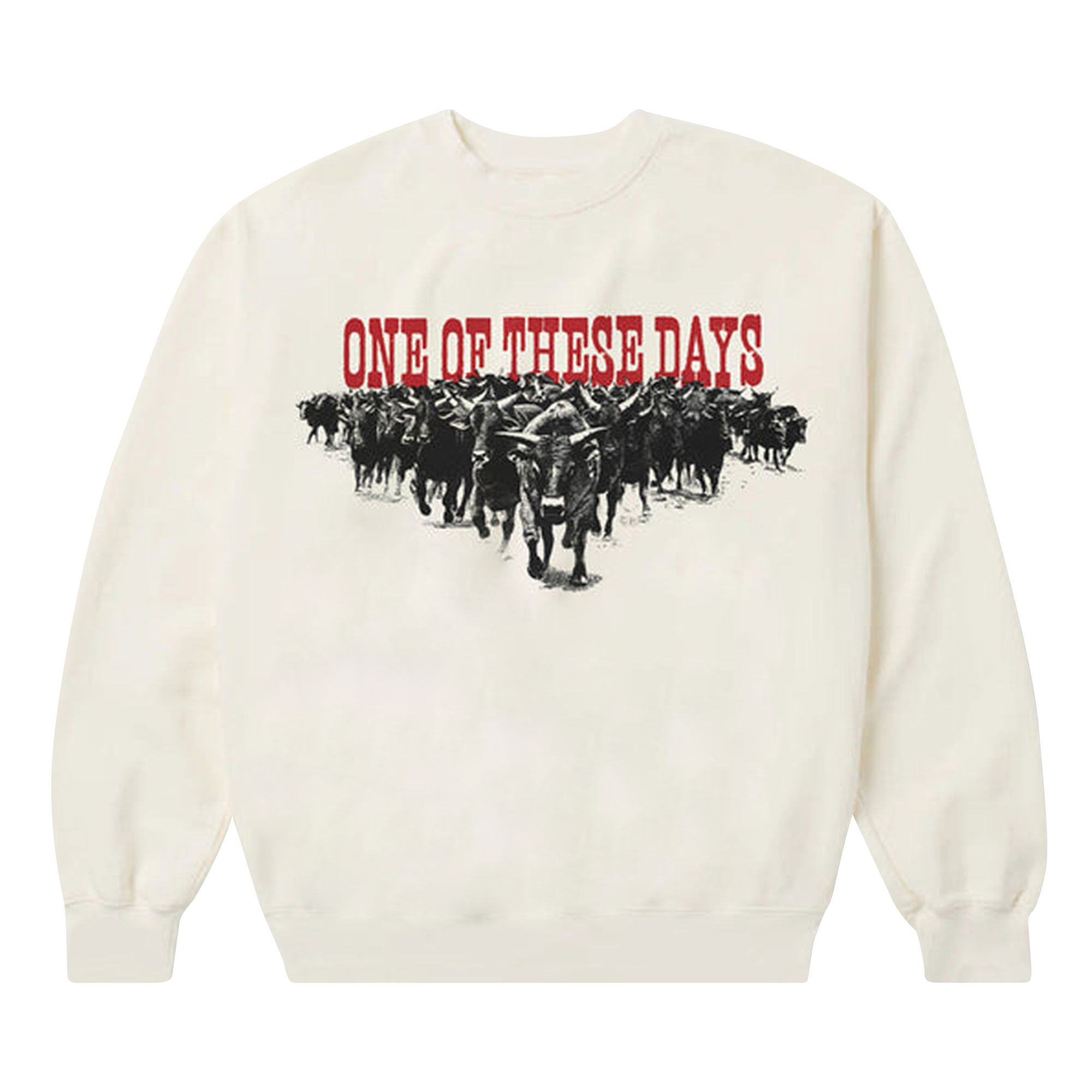 Pre-owned One Of These Days Stampede Crewneck 'bone' | White | Men's Size Xl