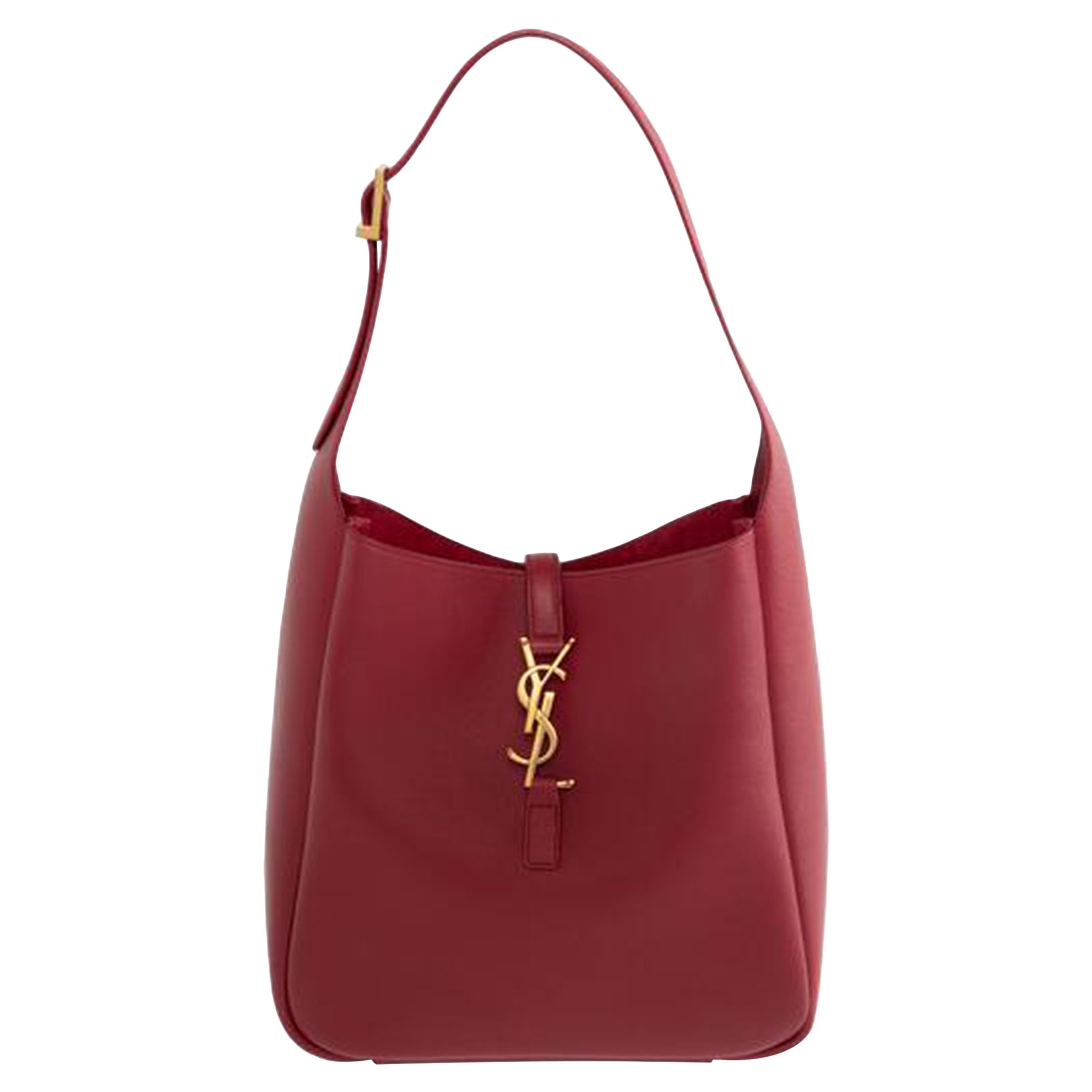Pre-owned Saint Laurent Le 5 À 7 Supple Shoulder Bag 'cherry Jam' | Red | Women's Size Onesize