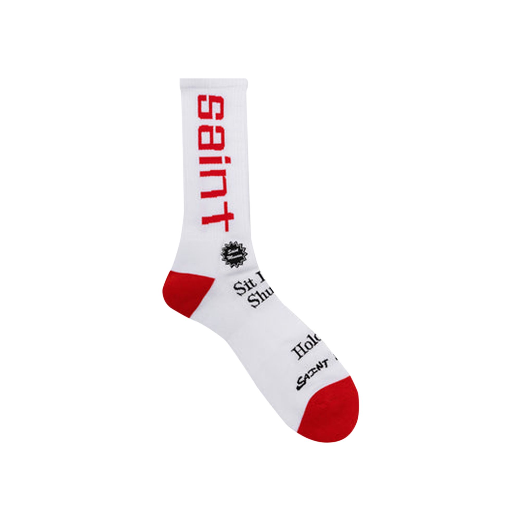 Pre-owned Saint Mxxxxxx Sit Down Socks 'white' | Men's Size Onesize