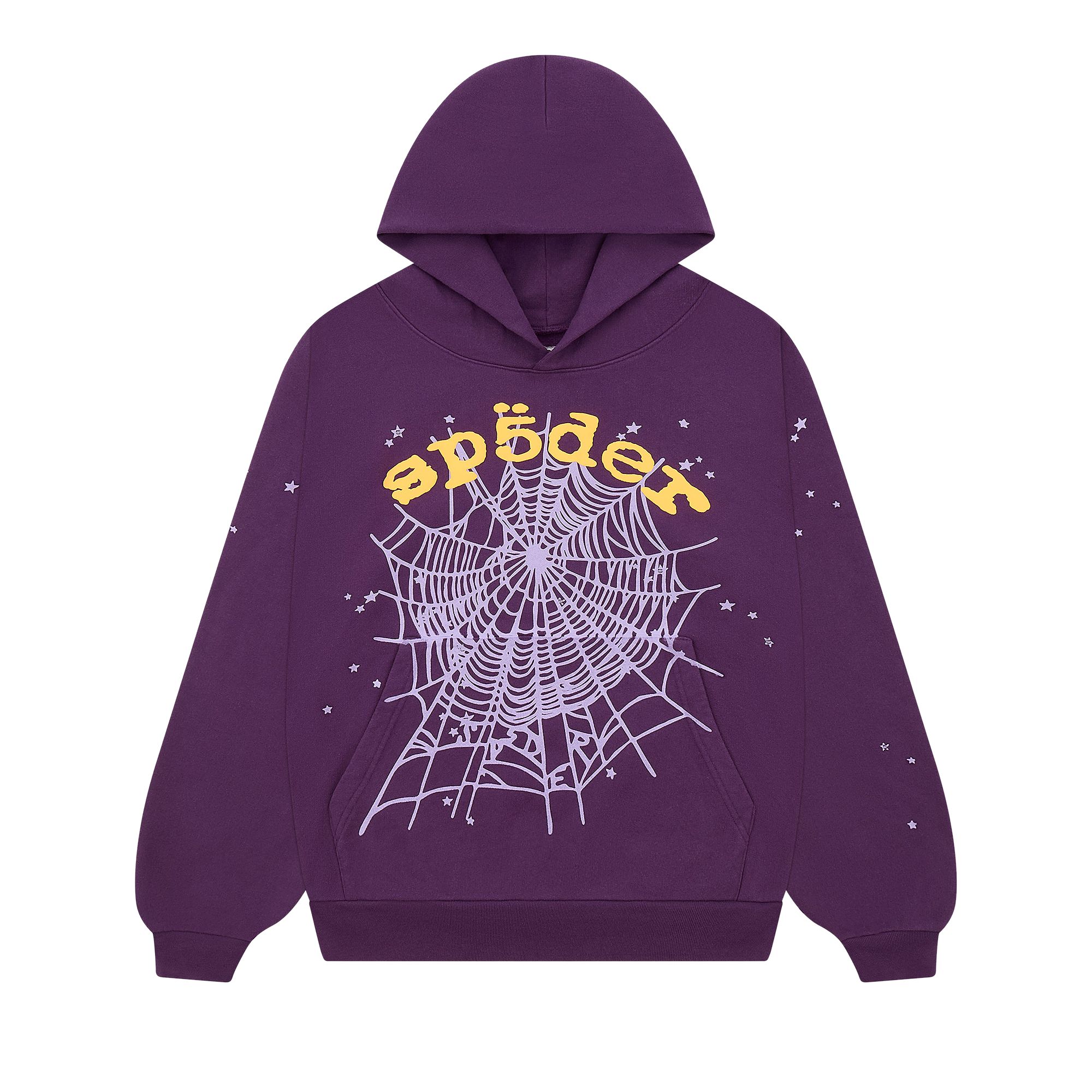 SP5DER Pre-owned Star Og Web V2 Hoodie 'purple' | Men's Size L