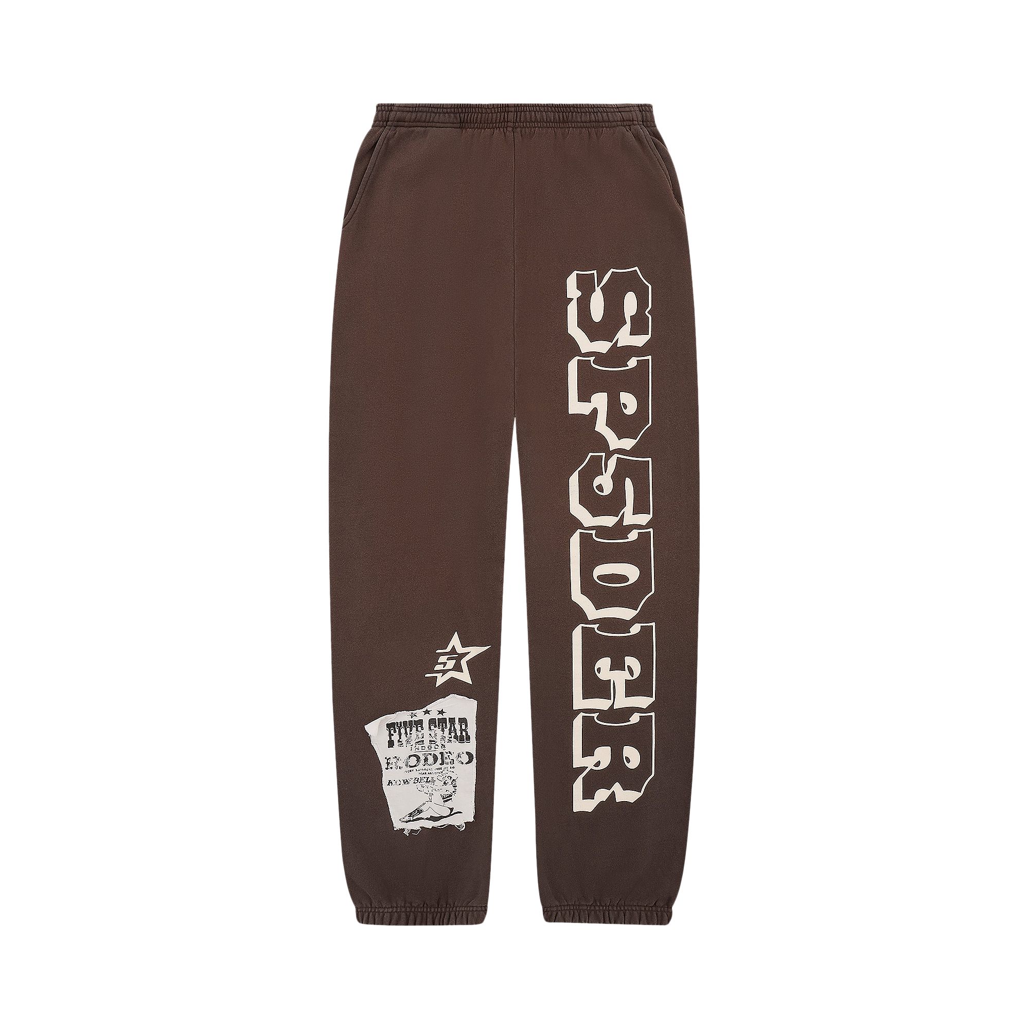 Pre-owned Sp5der 5star Rodeo Sweatpant 'brown' | Men's Size Xl