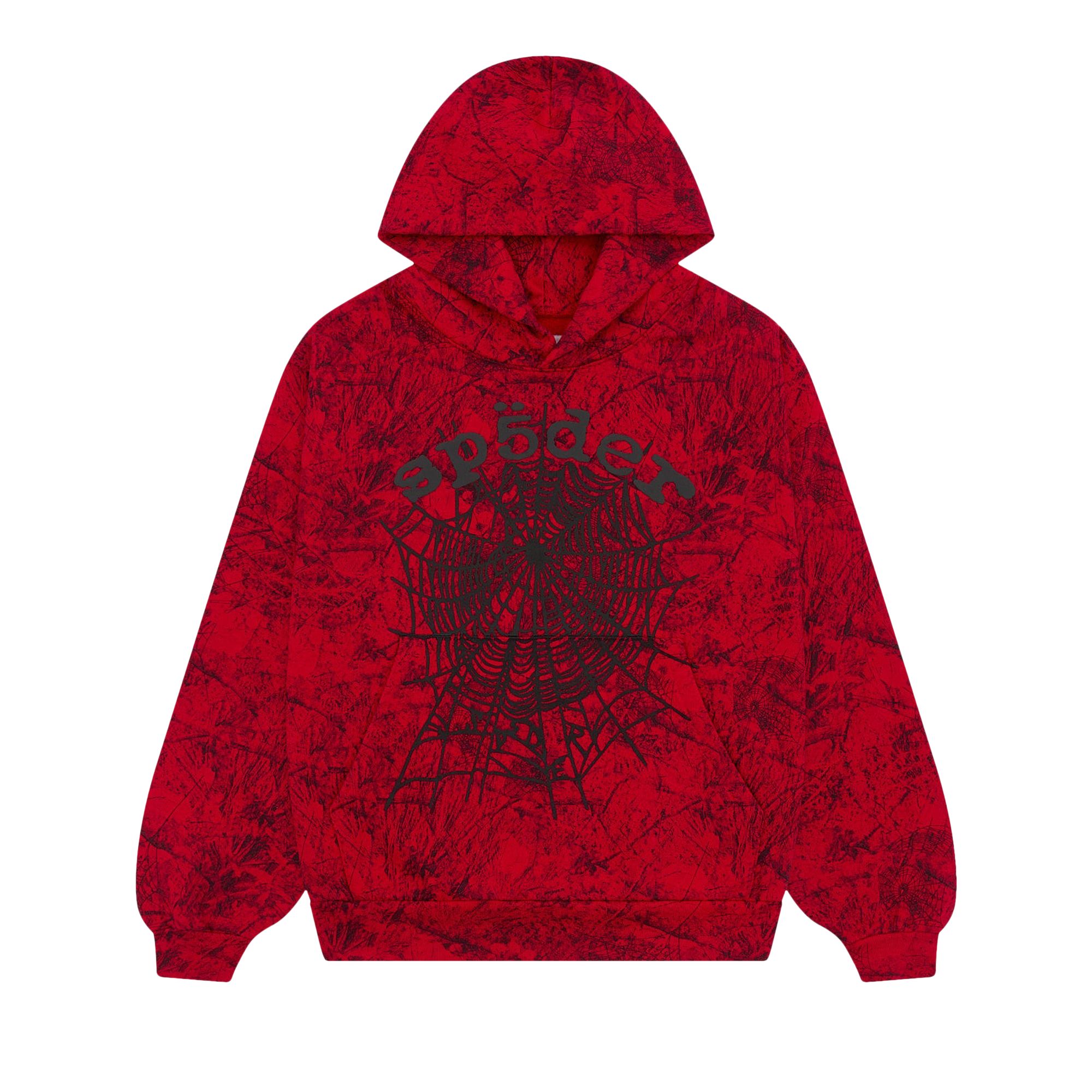 Pre-owned Sp5der Og Tree Camo Hoodie 'red' | Men's Size M