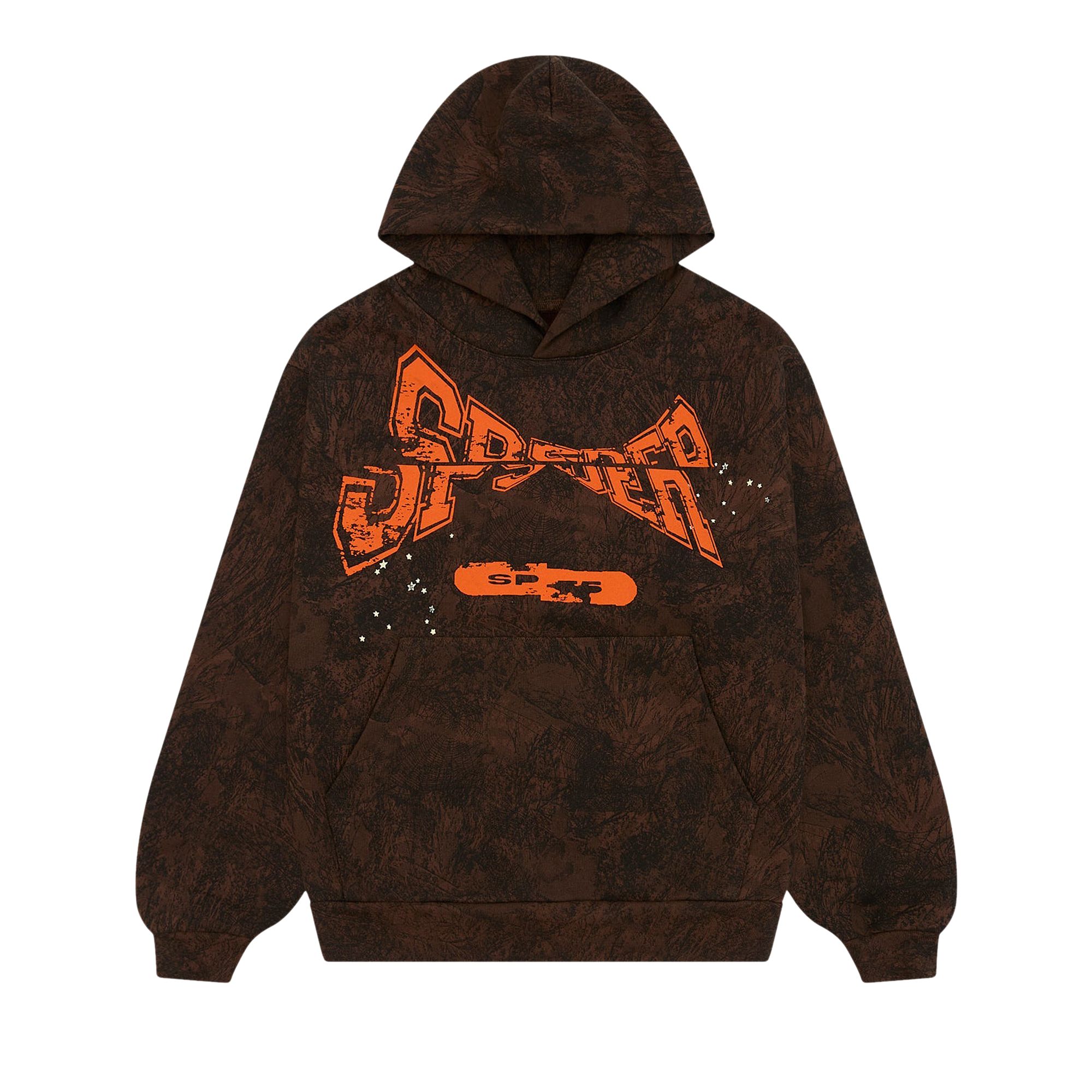 Pre-owned Sp5der T&f Tree Camo Hoodie 'brown' | Men's Size S