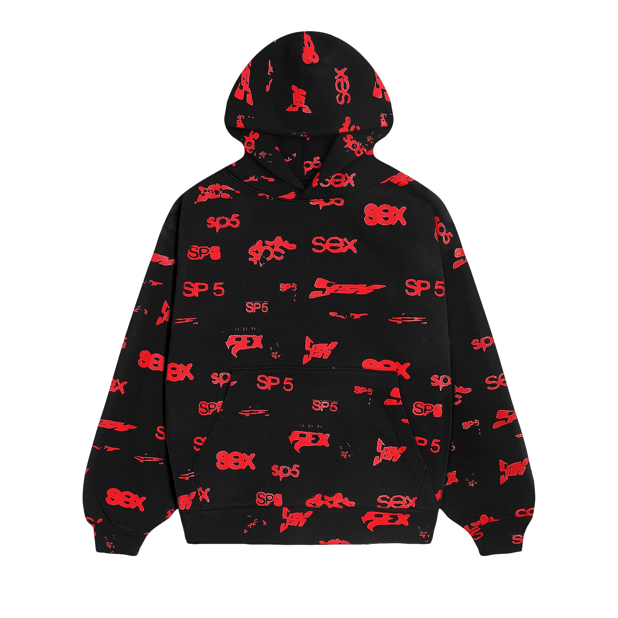 Pre-owned Sp5der Sex Aop Hoodie 'black' | Men's Size L