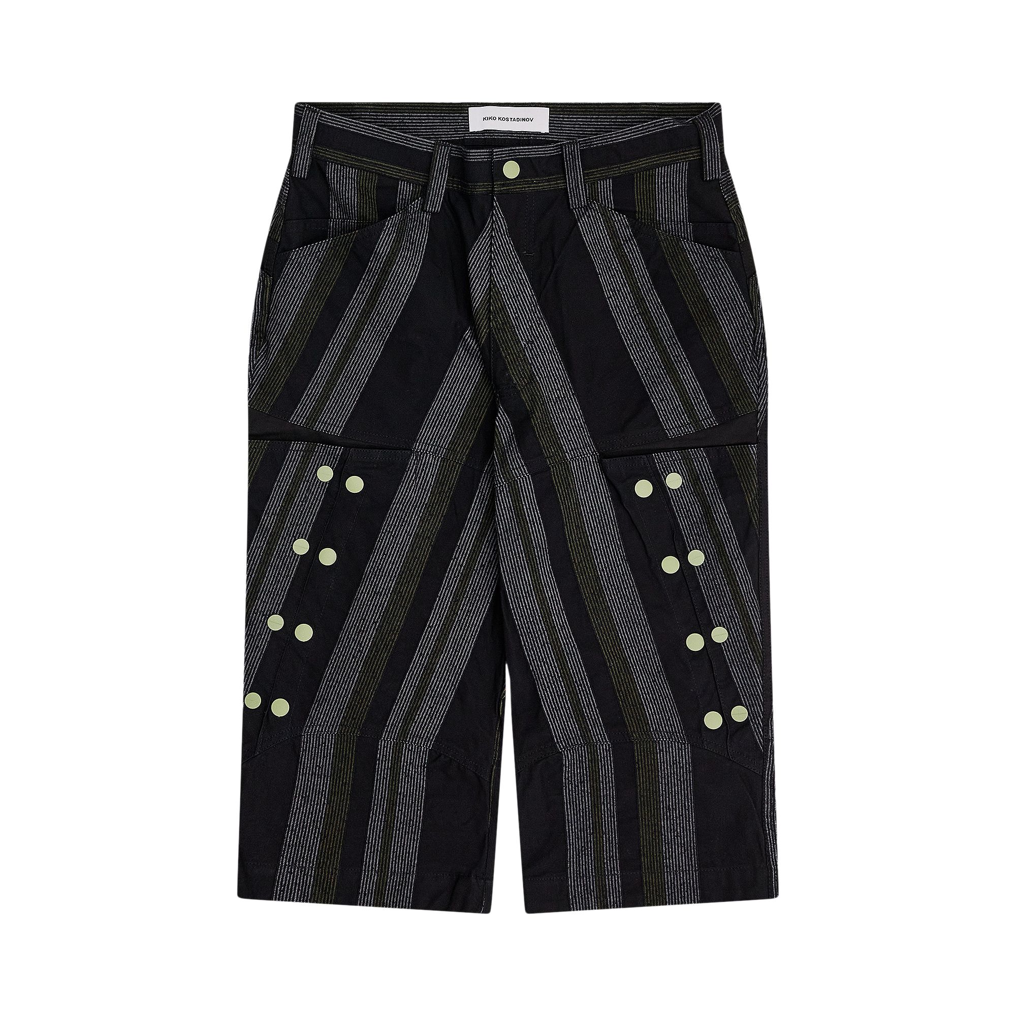 Pre-owned Kiko Kostadinov Inex Snap Shorts 'black/grey/green' | Men's Size 48