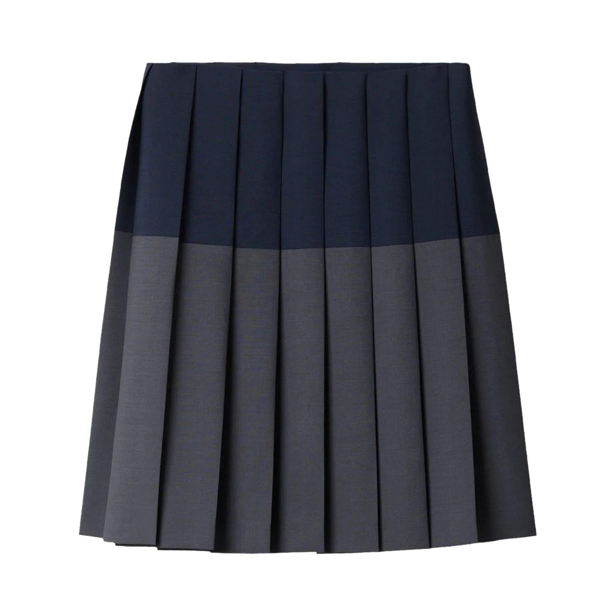 Pre-owned Miu Miu Kid Mohair Skirt 'hematite/navy' | Blue | Women's Size 38