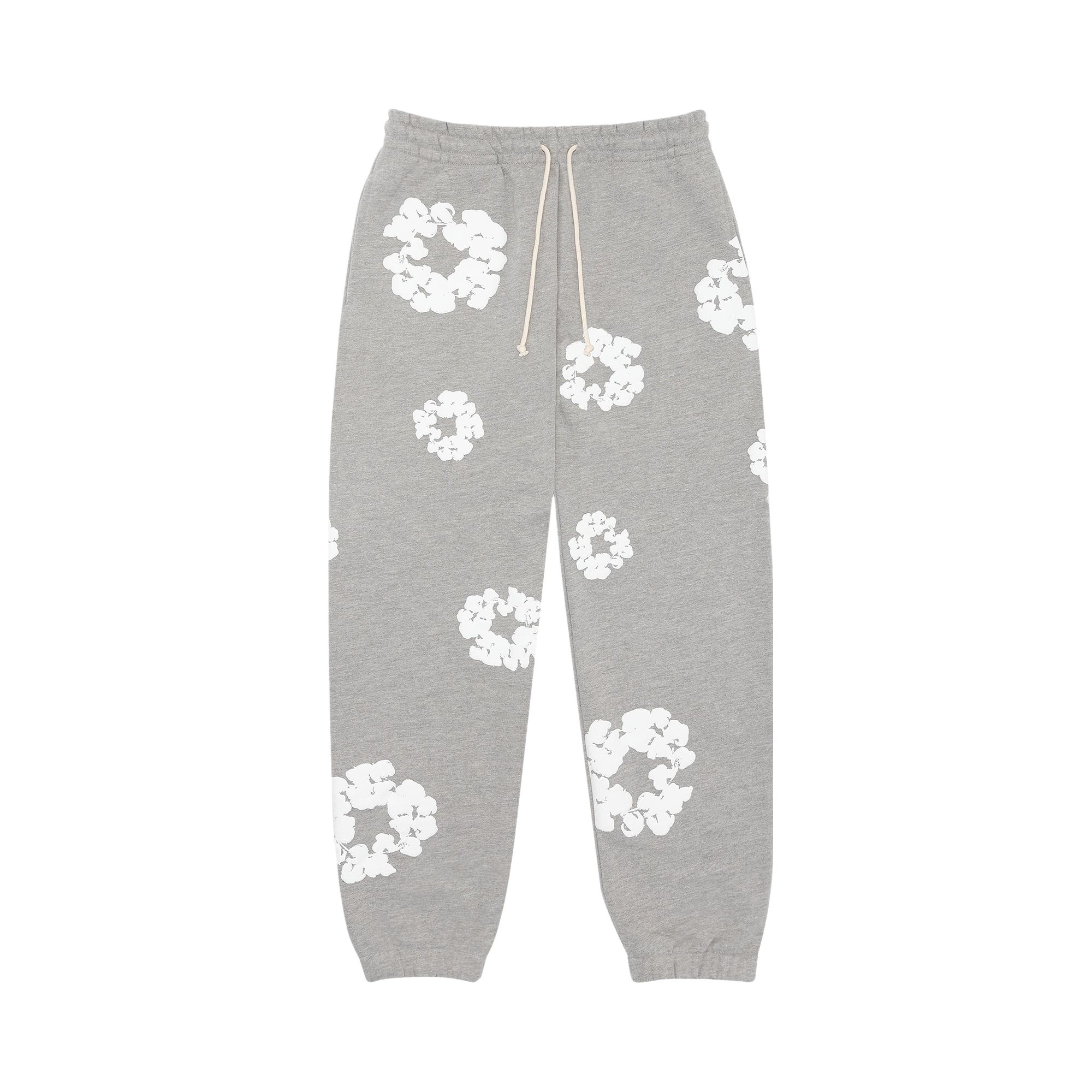 Pre-owned Denim Tears The Cotton Wreath Sweatpants 'grey' | Men's Size M