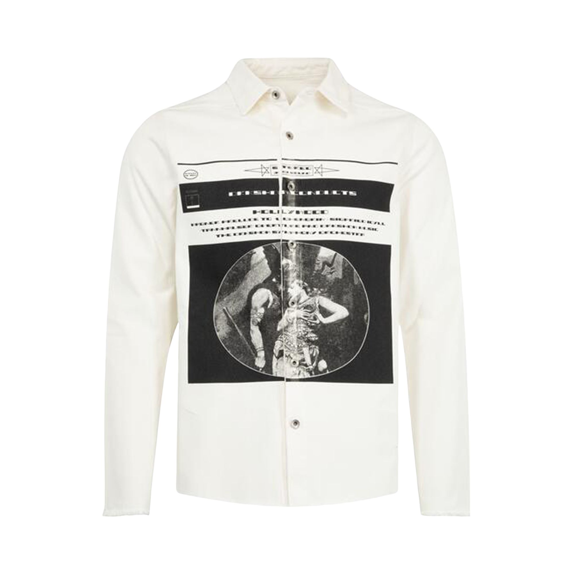 Pre-owned Rick Owens Drkshdw Outershirt 'milk/black' | White | Men's Size S